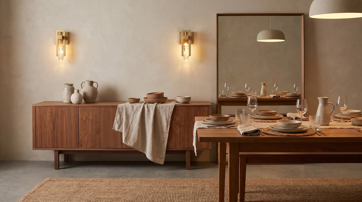 Goldene Wandleuchten als eleganten Akzent kombinieren