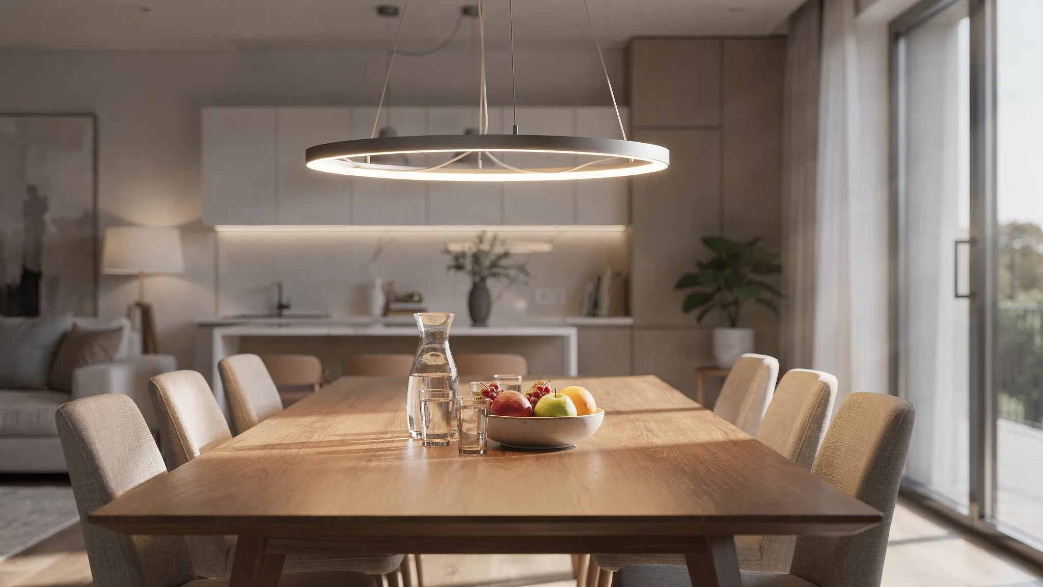 Lindby Amidala LED Pendelleuchte höhenverstellbar im Praxischeck