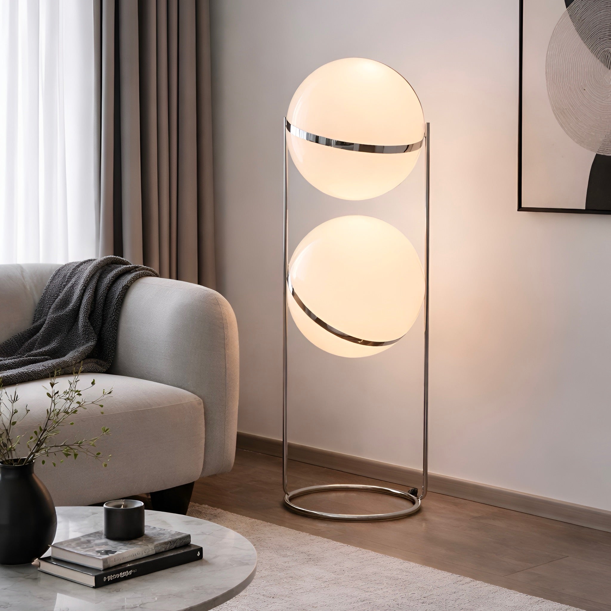 Designer Stehlampe Globo Bianco