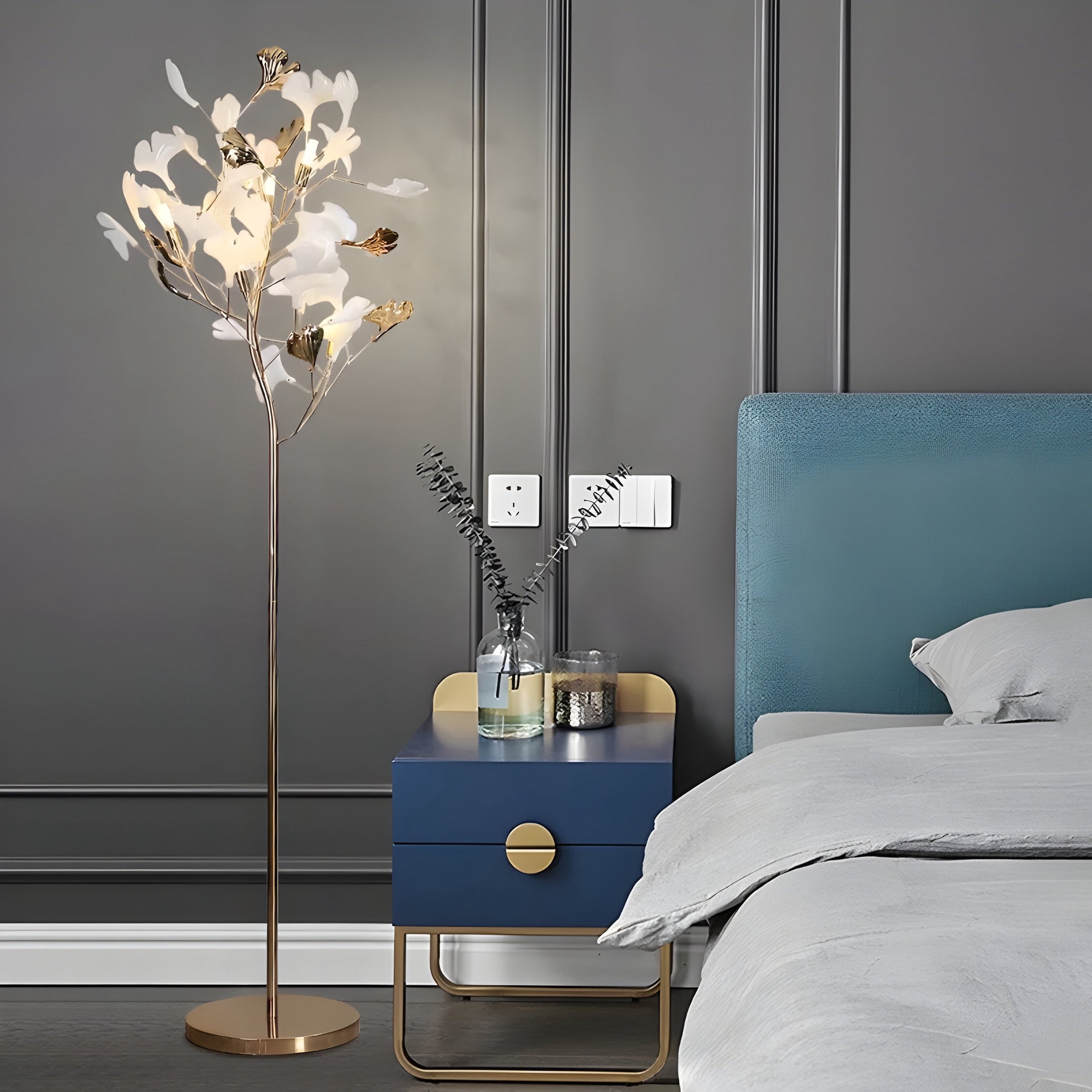 Designer Stehlampe Ginkgo - BUYnBLUE