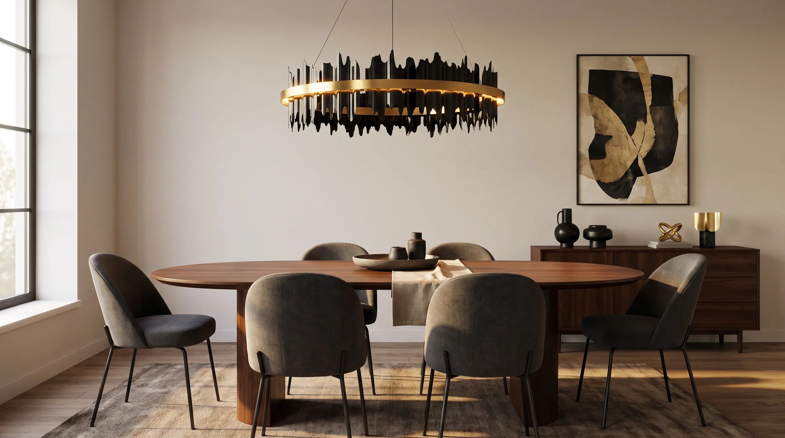 Lampe Schwarz Gold stilvoll kombinieren