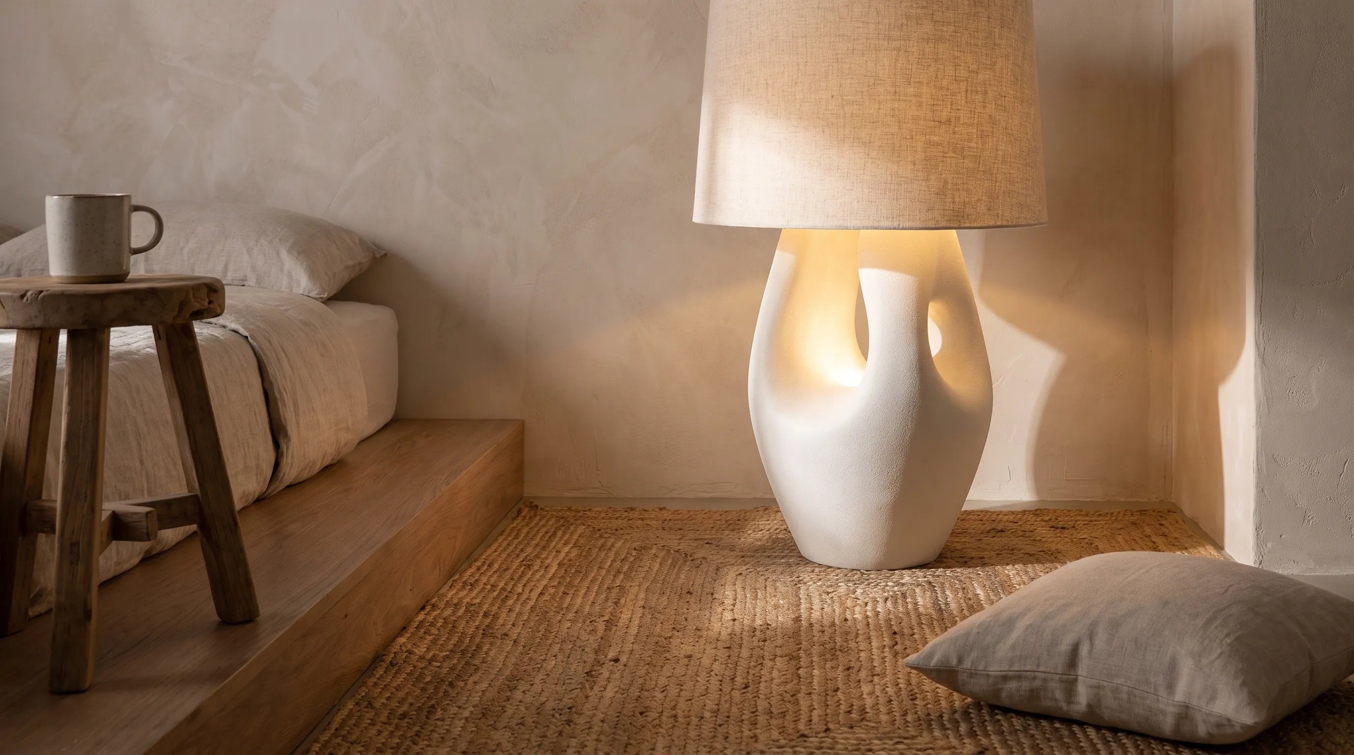 Wabi-Sabi im Schlafzimmer: Licht für entspannte Abende