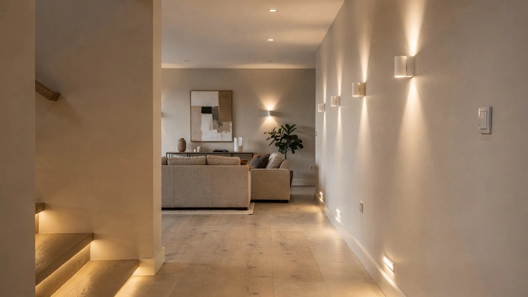 LED Wandleuchte: Indirektes Licht für Flur, Treppe und Wohnzimmer