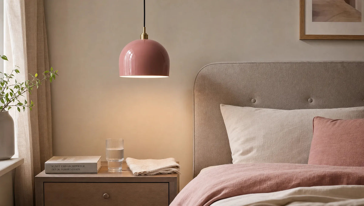 Pinkfarbene Hängeleuchten modern im Wohnraum inszenieren