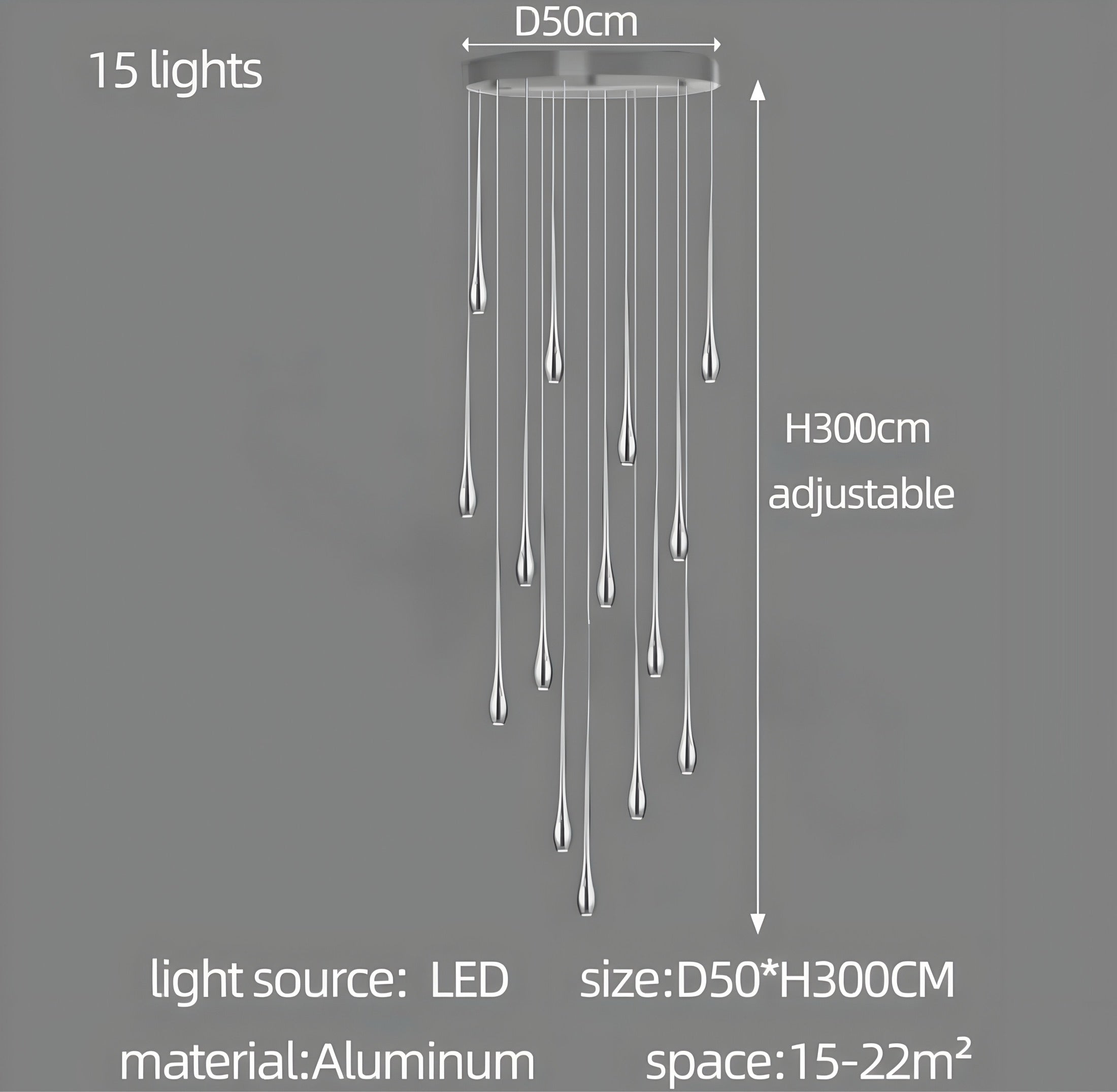 Designer chandelier Gambo