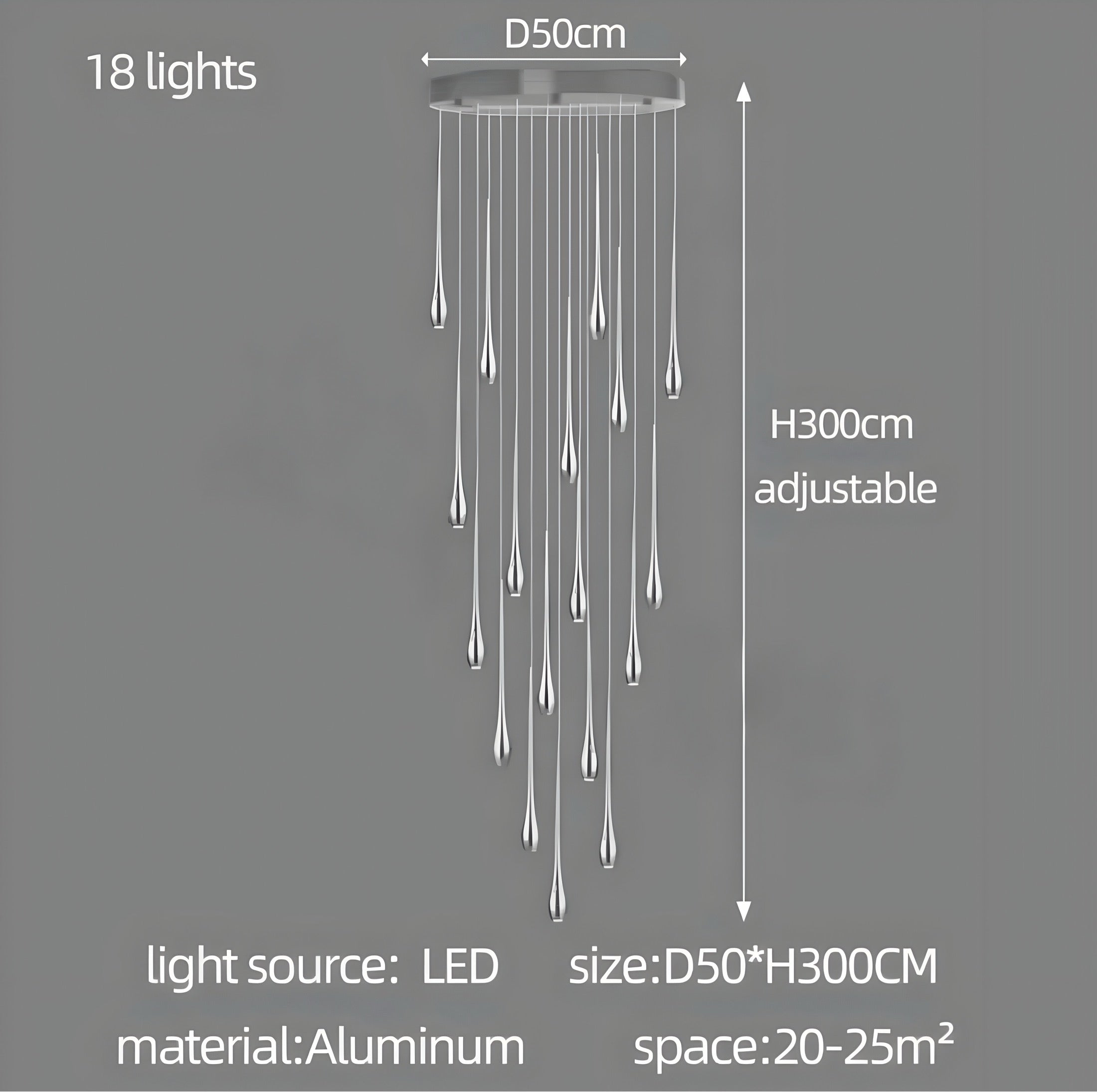 Designer chandelier Gambo