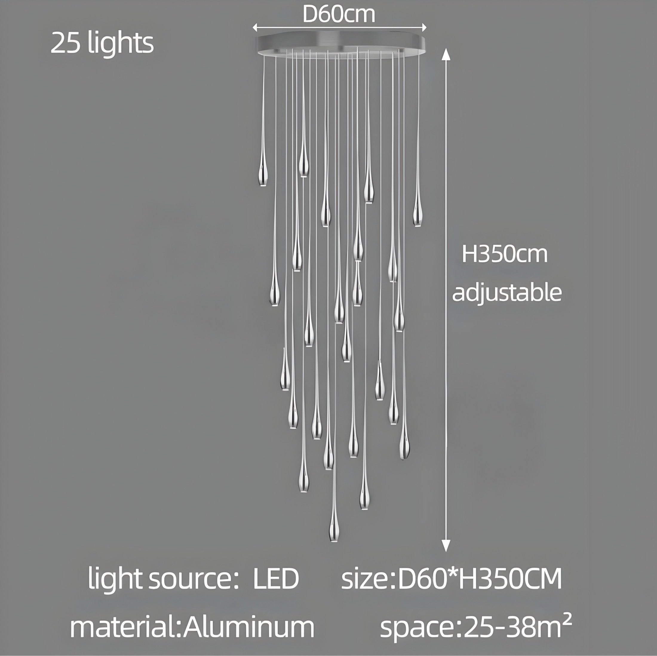 Designer chandelier Gambo