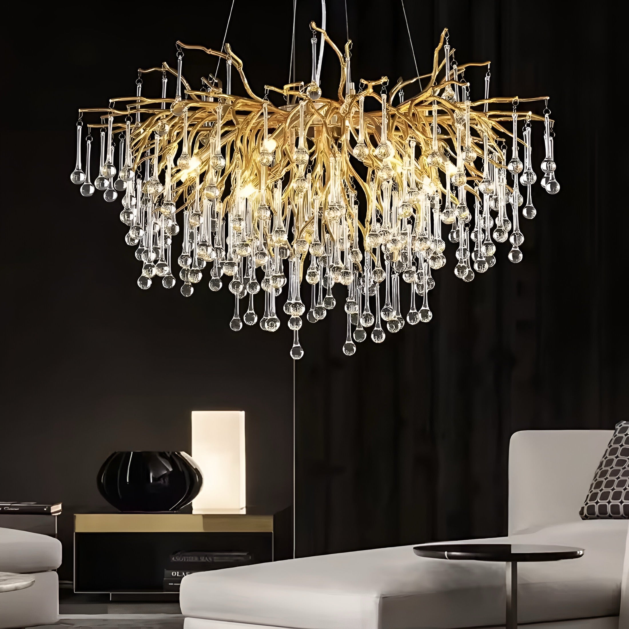 Designer Hängelampe Pioggia Dorata