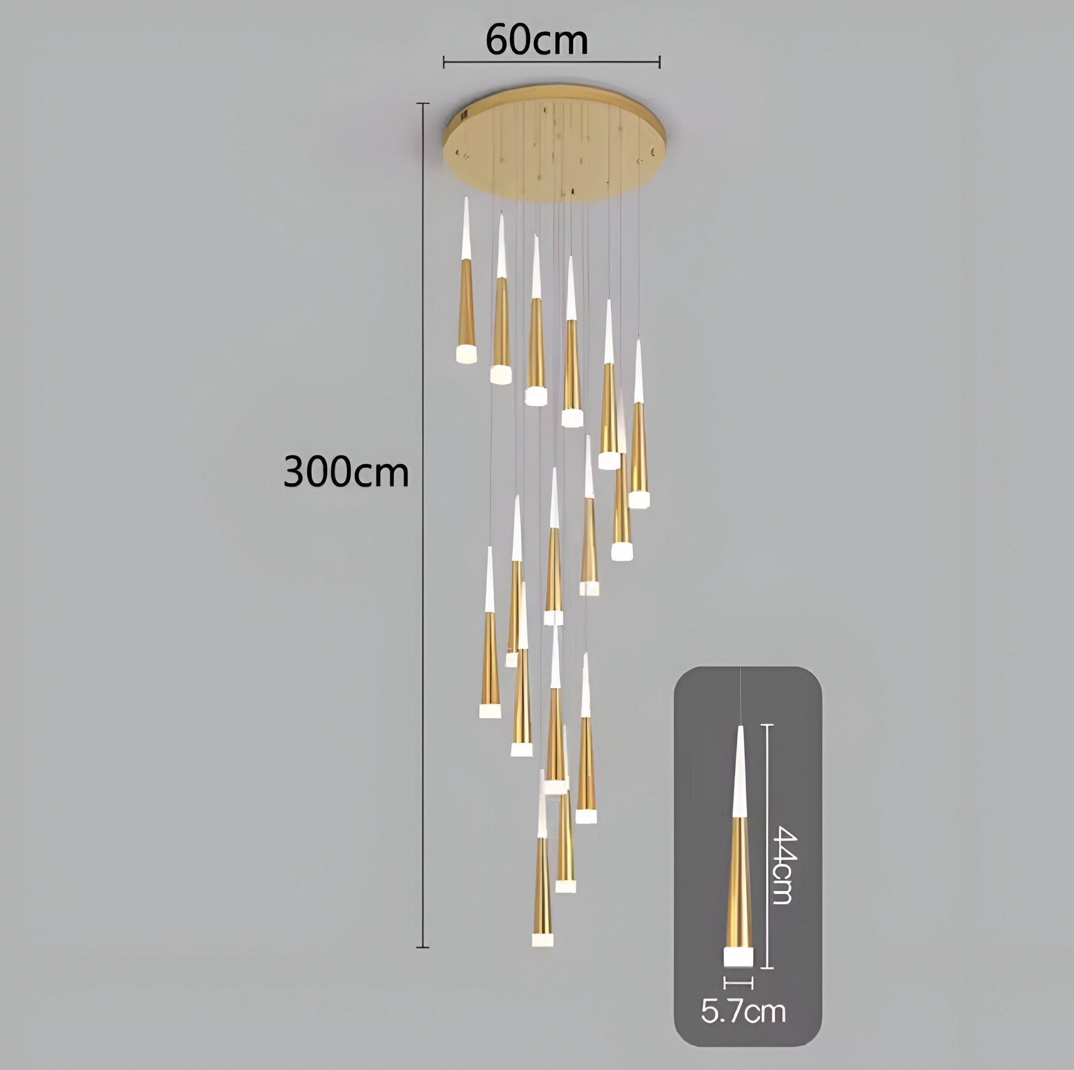 Duplex chandelier Cornet
