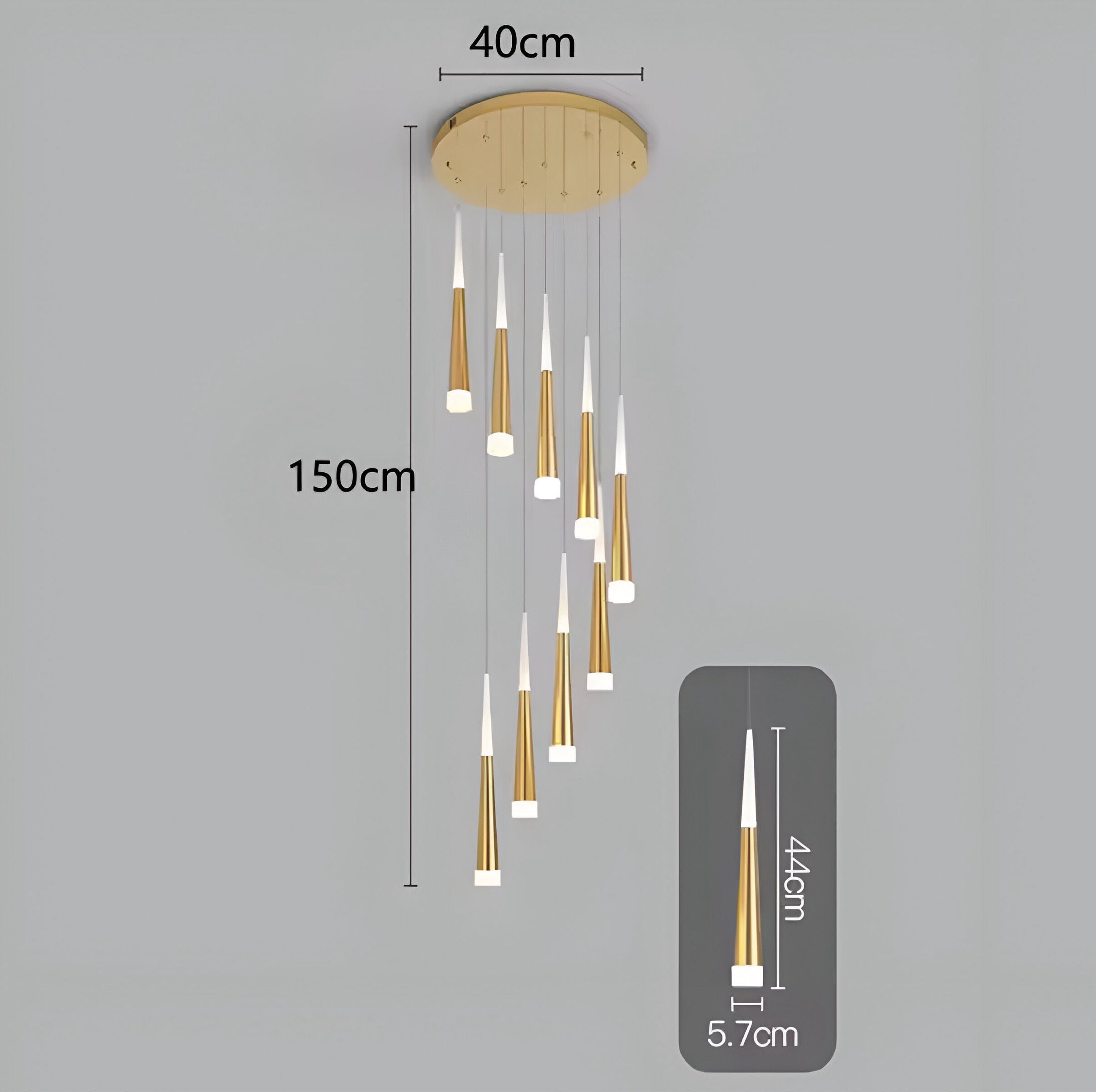 Duplex chandelier Cornet