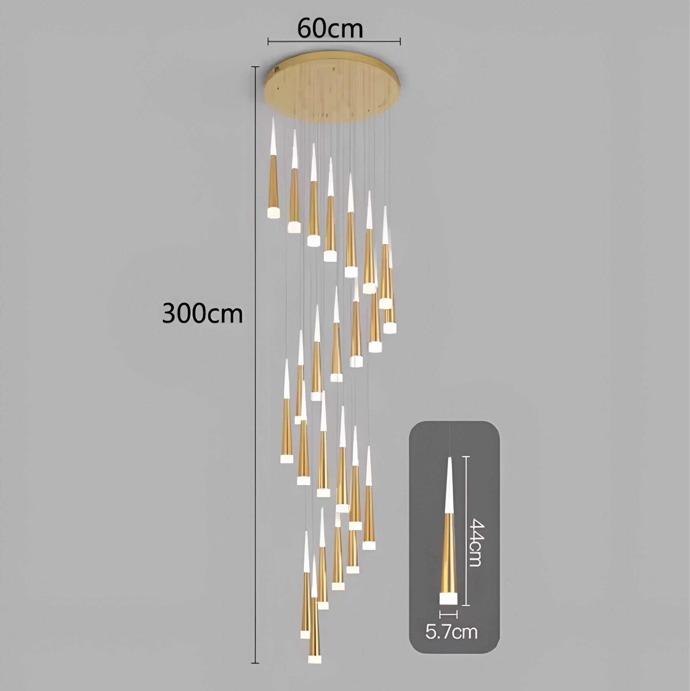 Duplex chandelier Cornet