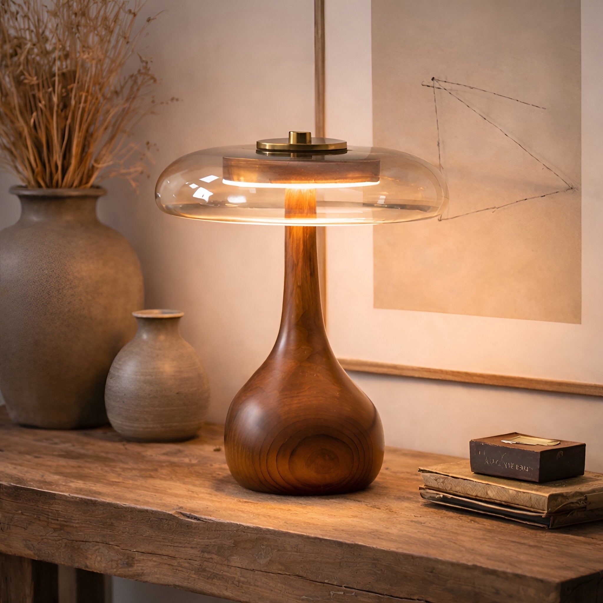 Tischlampe Legno Curvata