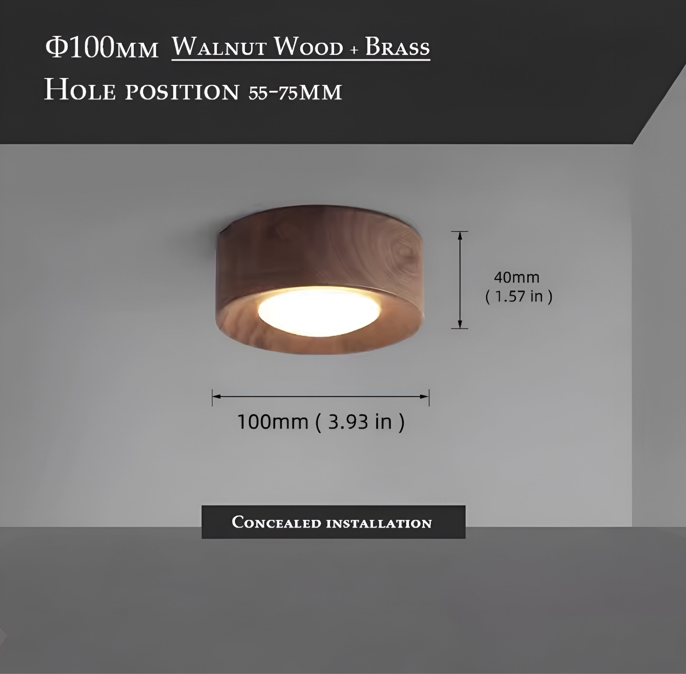 Deckenlampe Walnut Luxe