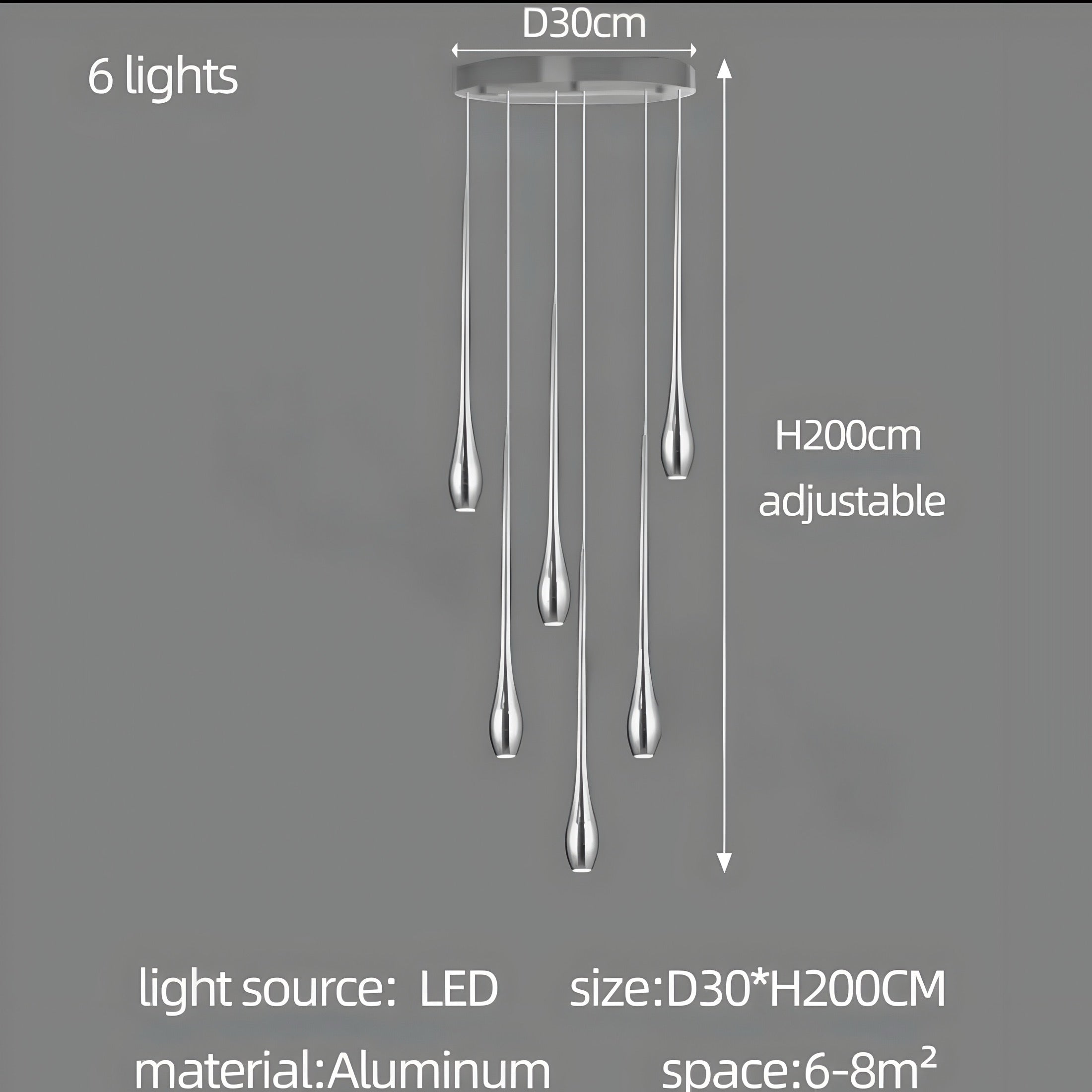 Designer chandelier Gambo