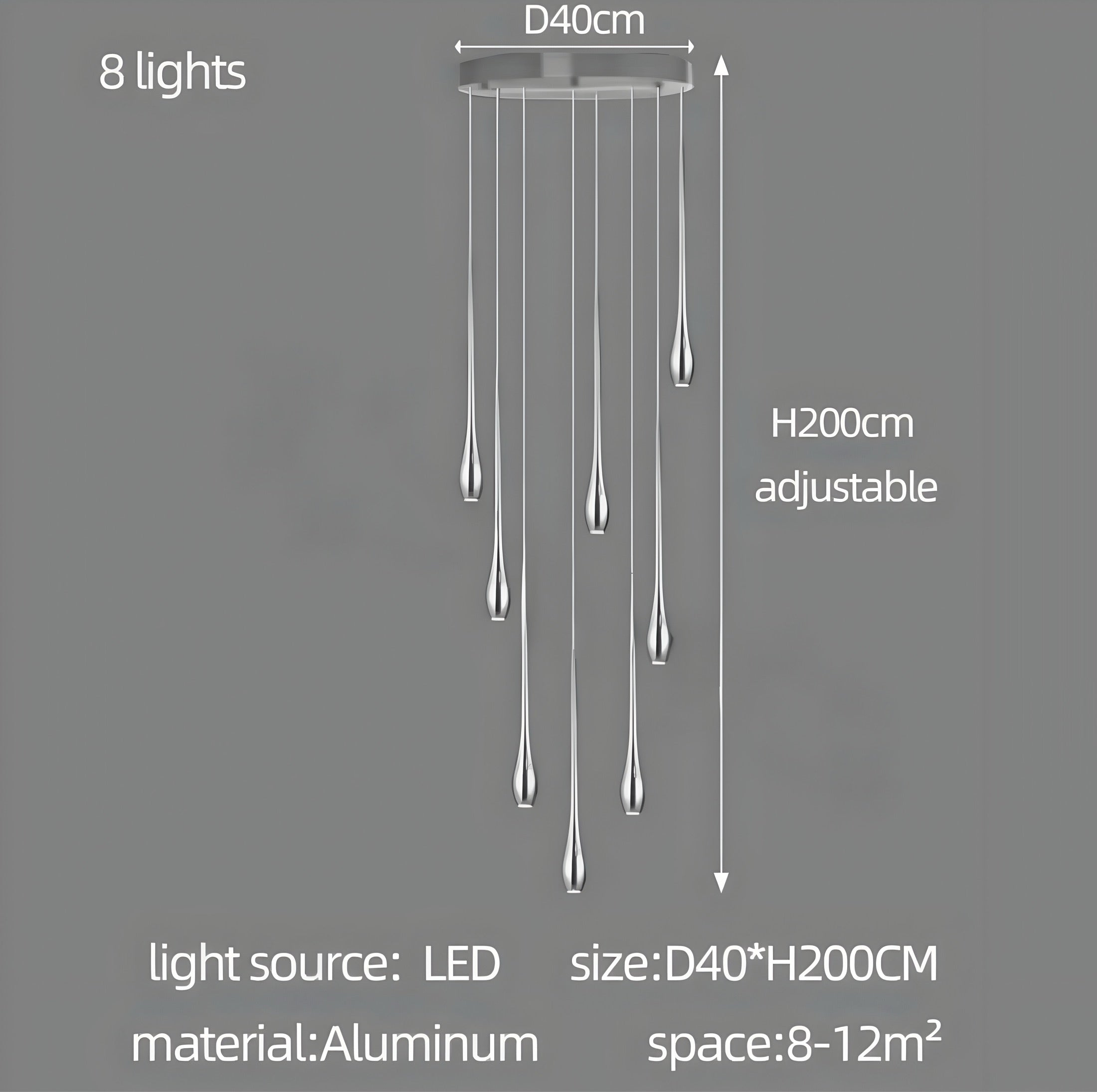 Designer chandelier Gambo