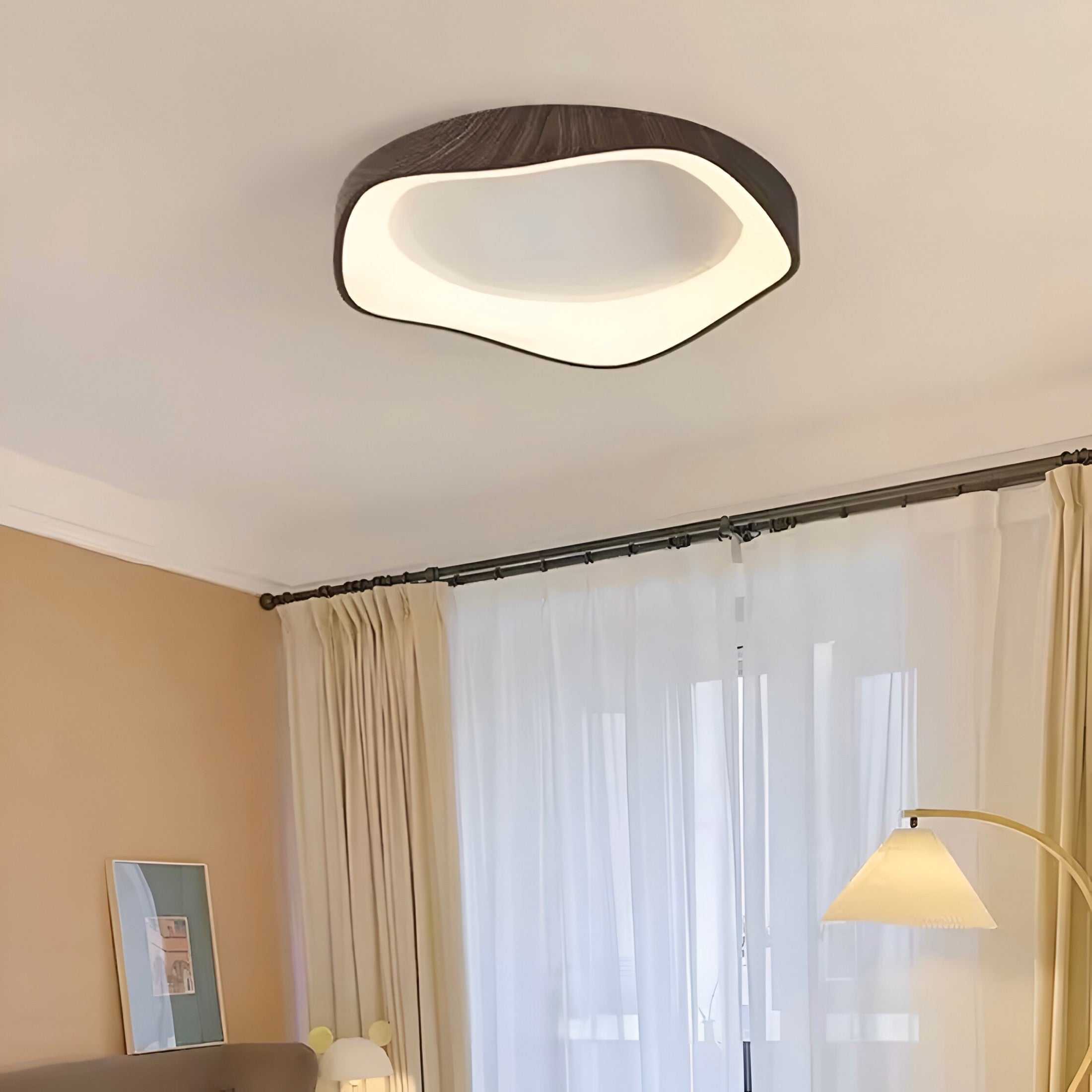 Wooden Lace ceiling lamp