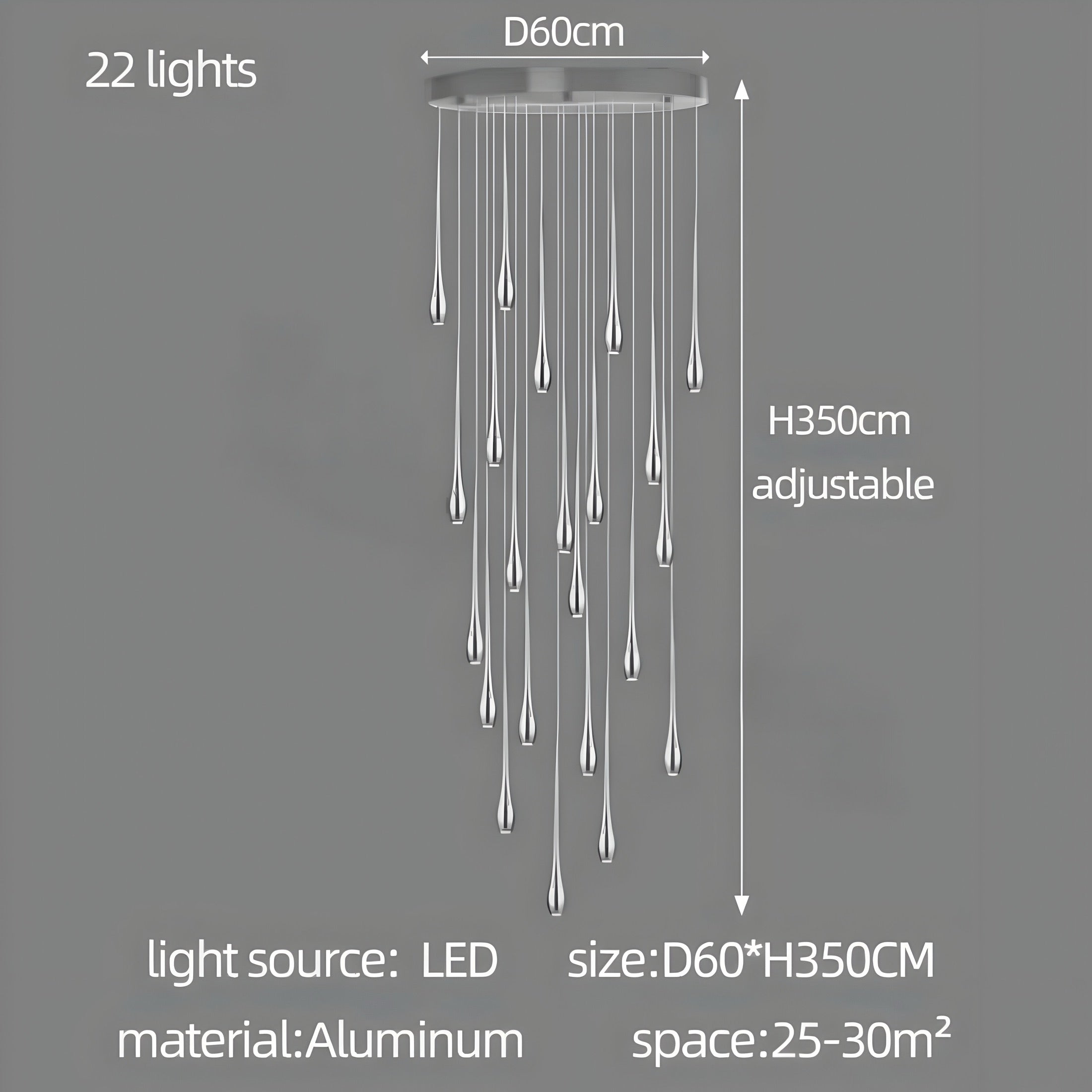 Designer chandelier Gambo