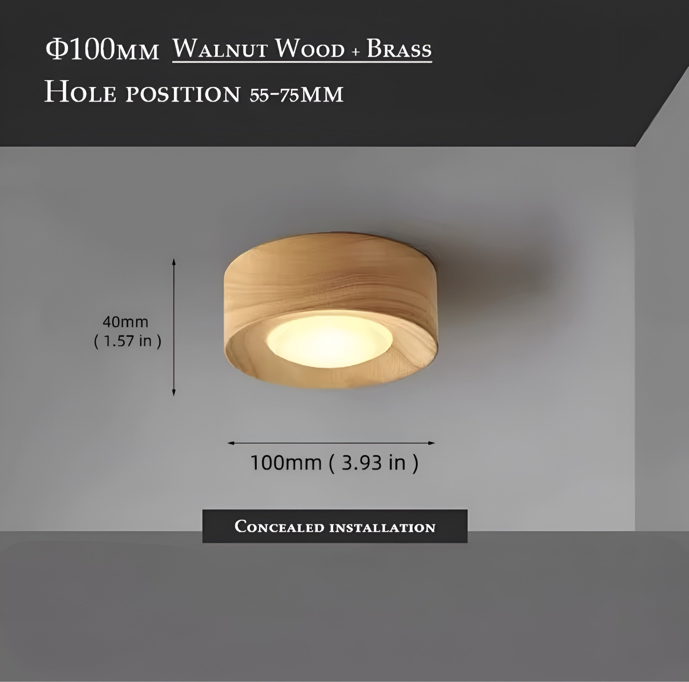 Deckenlampe Walnut Luxe