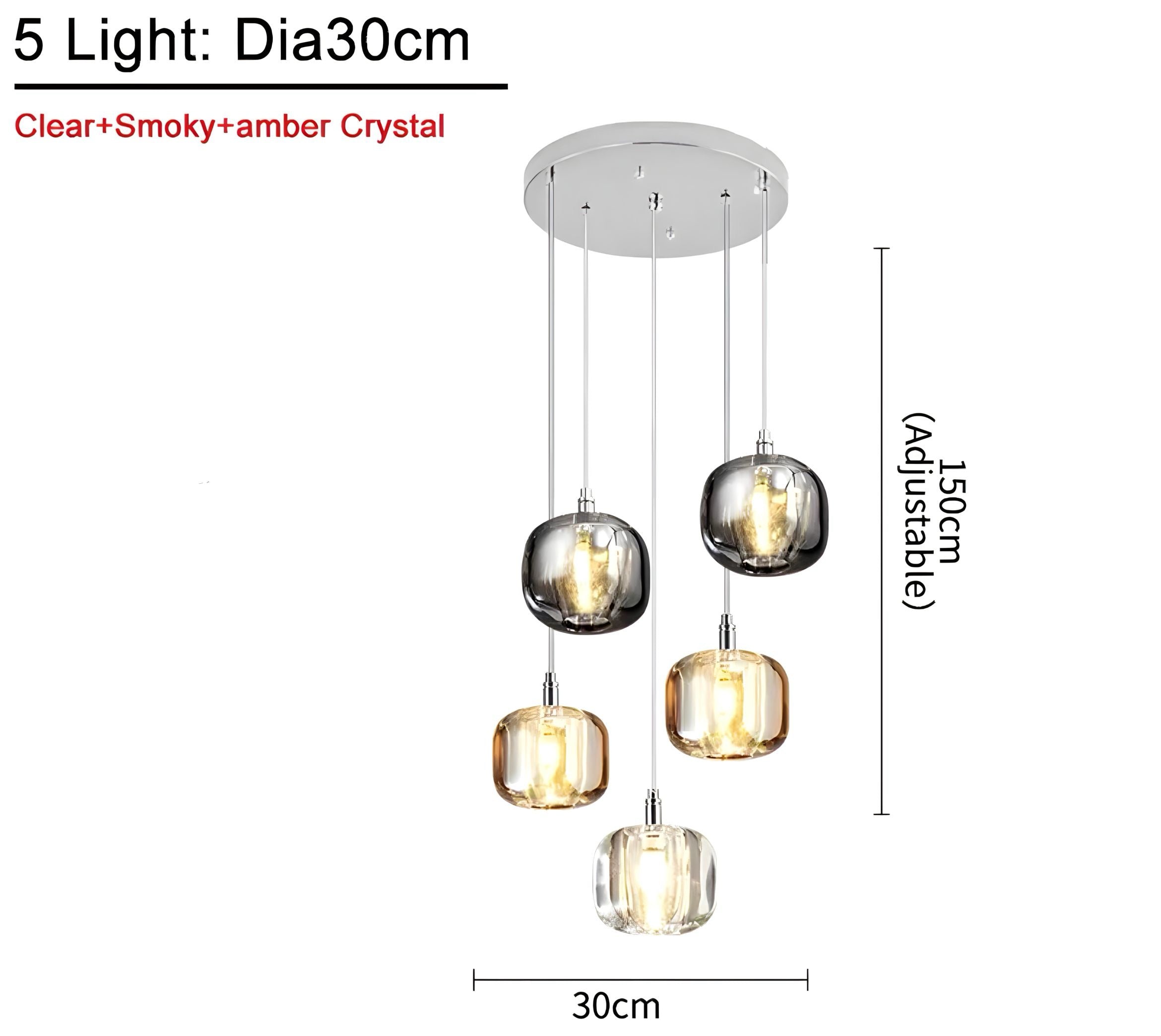 Lampadario moderno Vetro - BUYnBLUE 