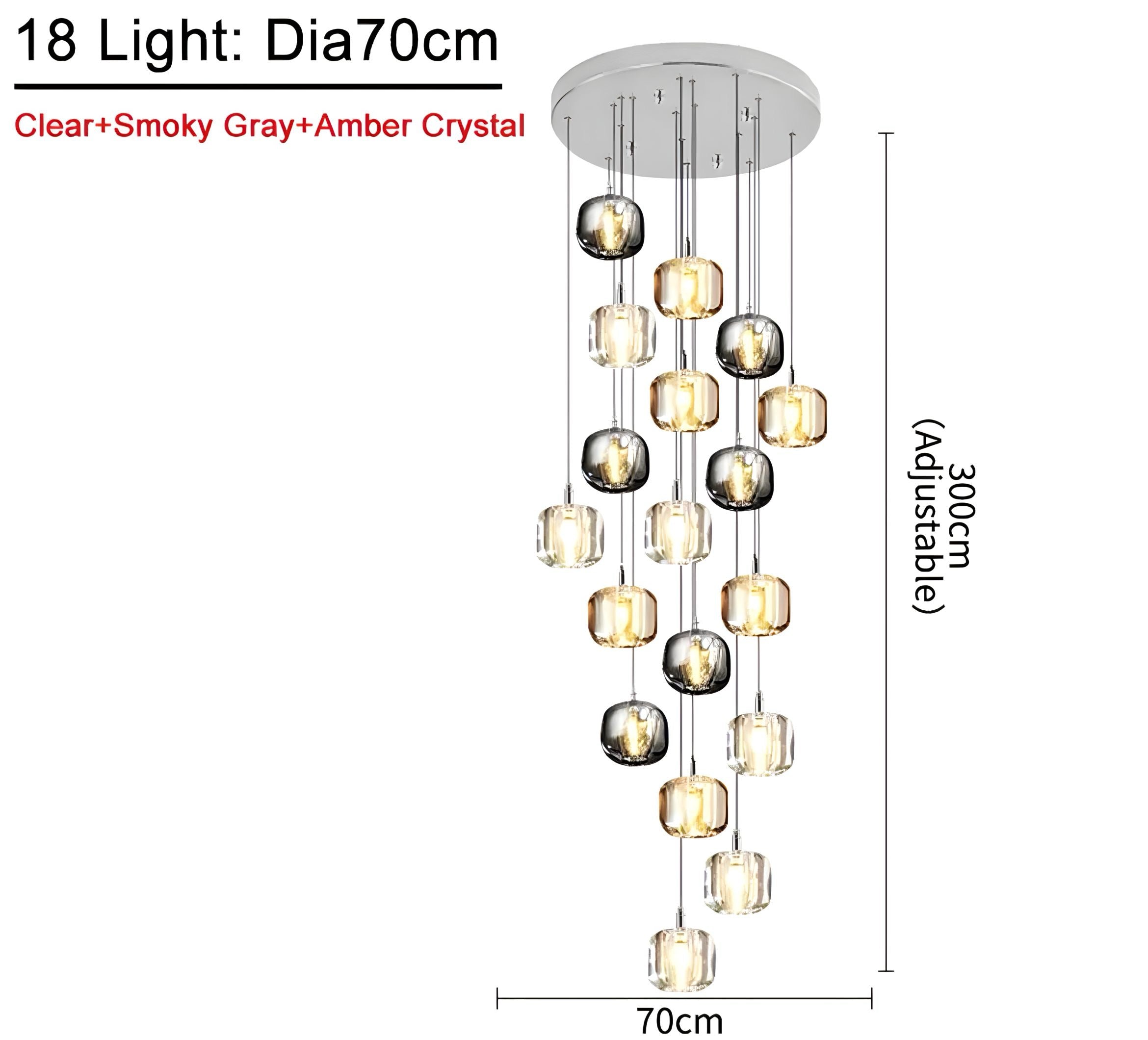 Lampadario moderno Vetro - BUYnBLUE 