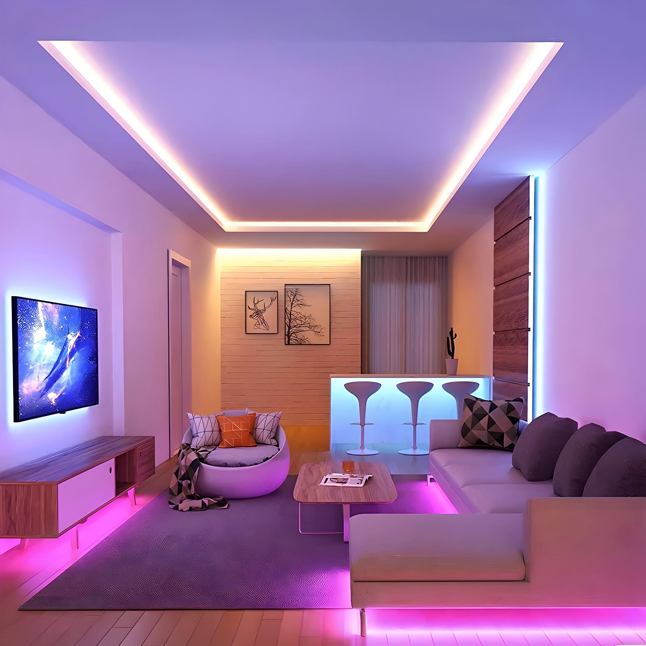 Great lighting for the living room and gallery