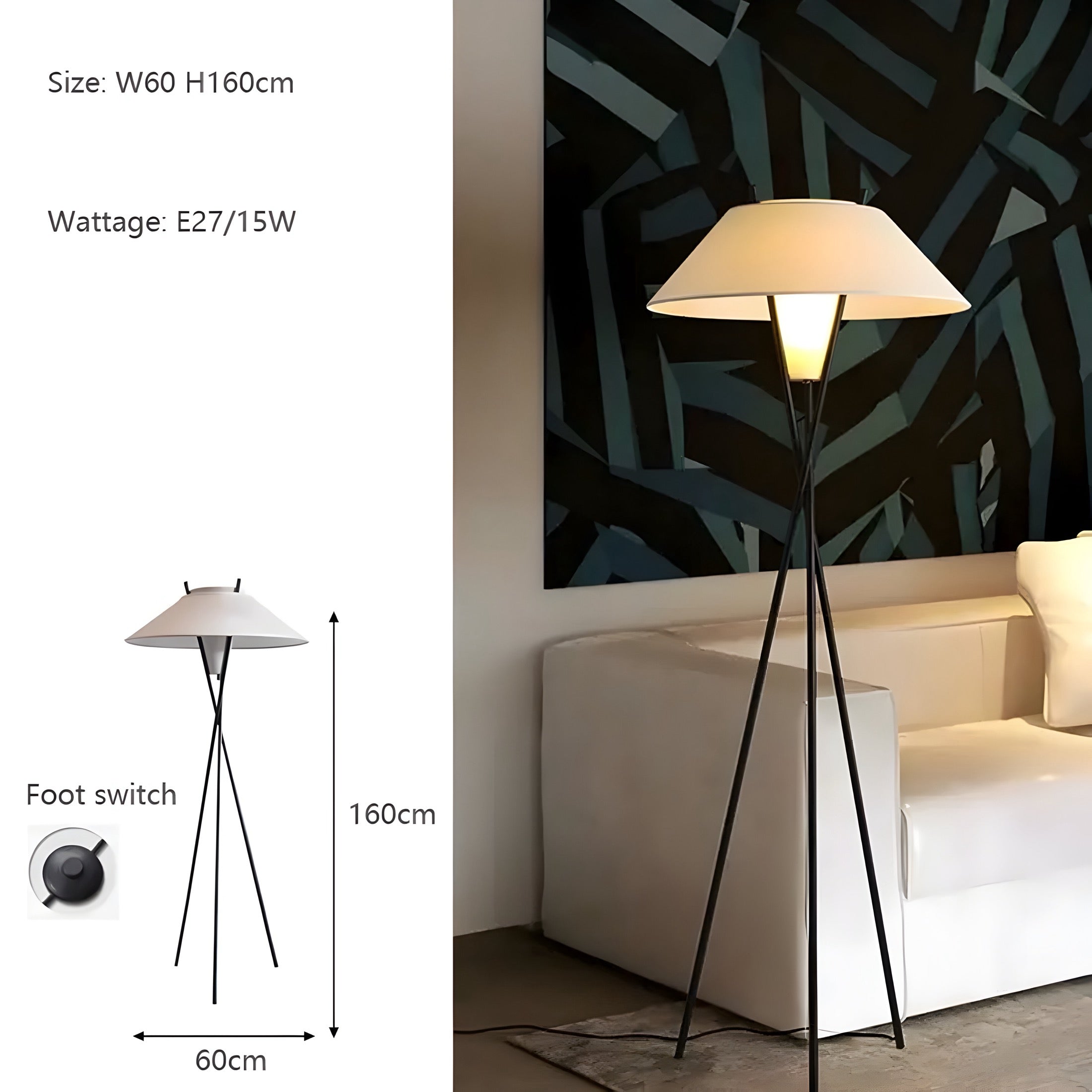 Designer floor lamp Japandi