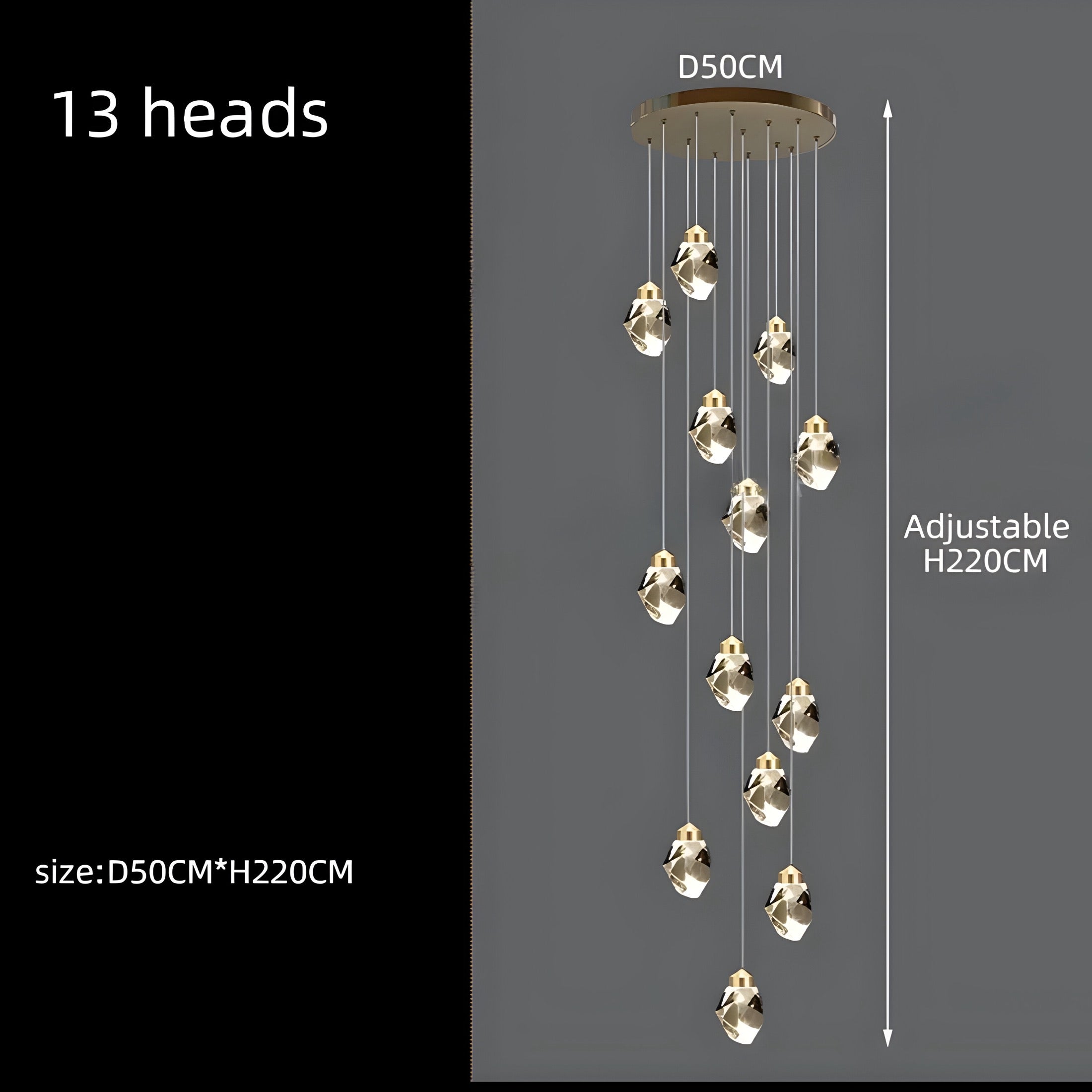 Modern Cristallo chandelier