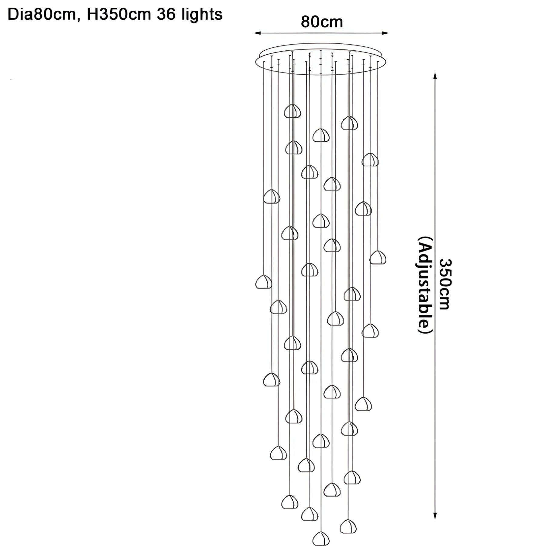 Designer chandelier Fondera