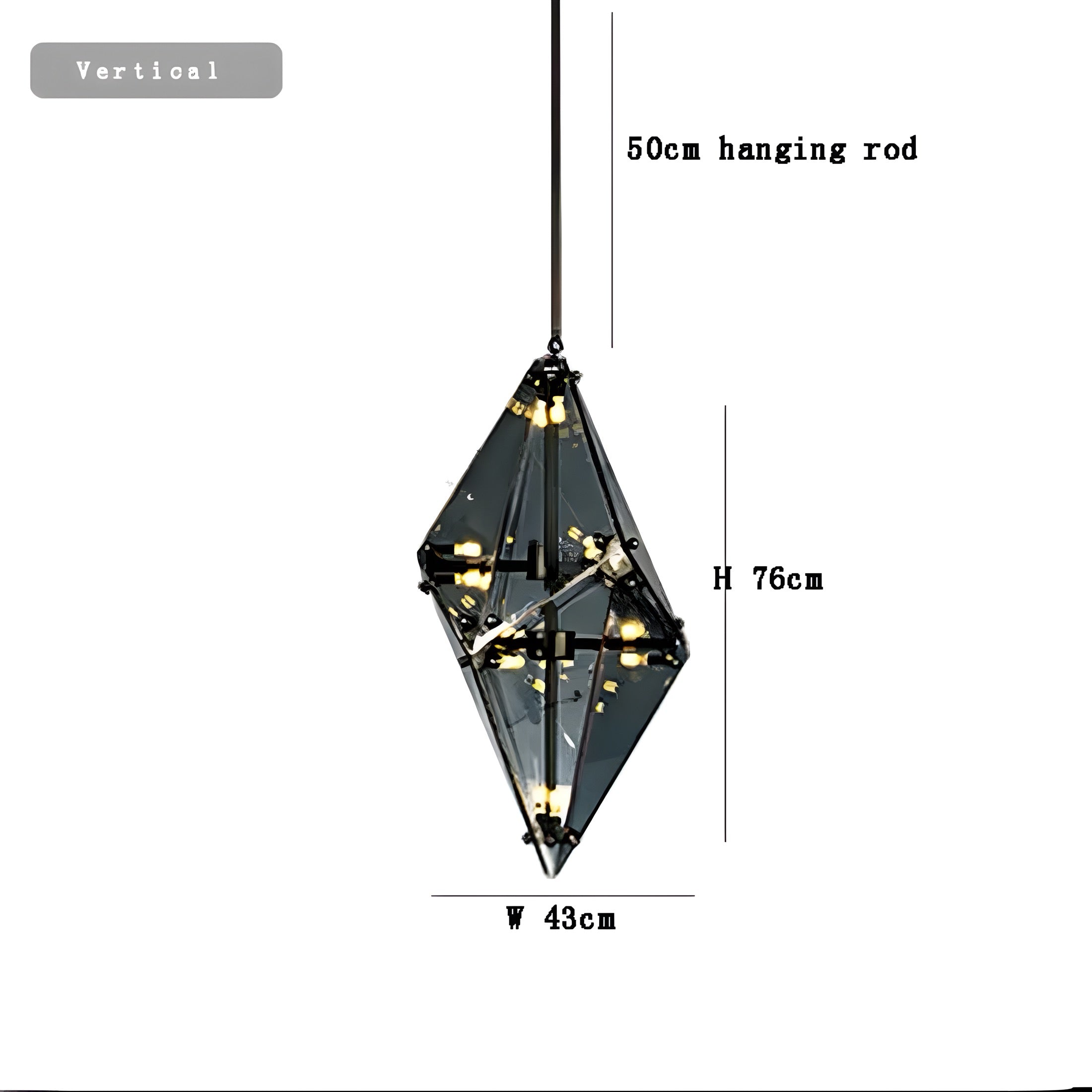 Modern Pendant Lamp Diamante Grezzo