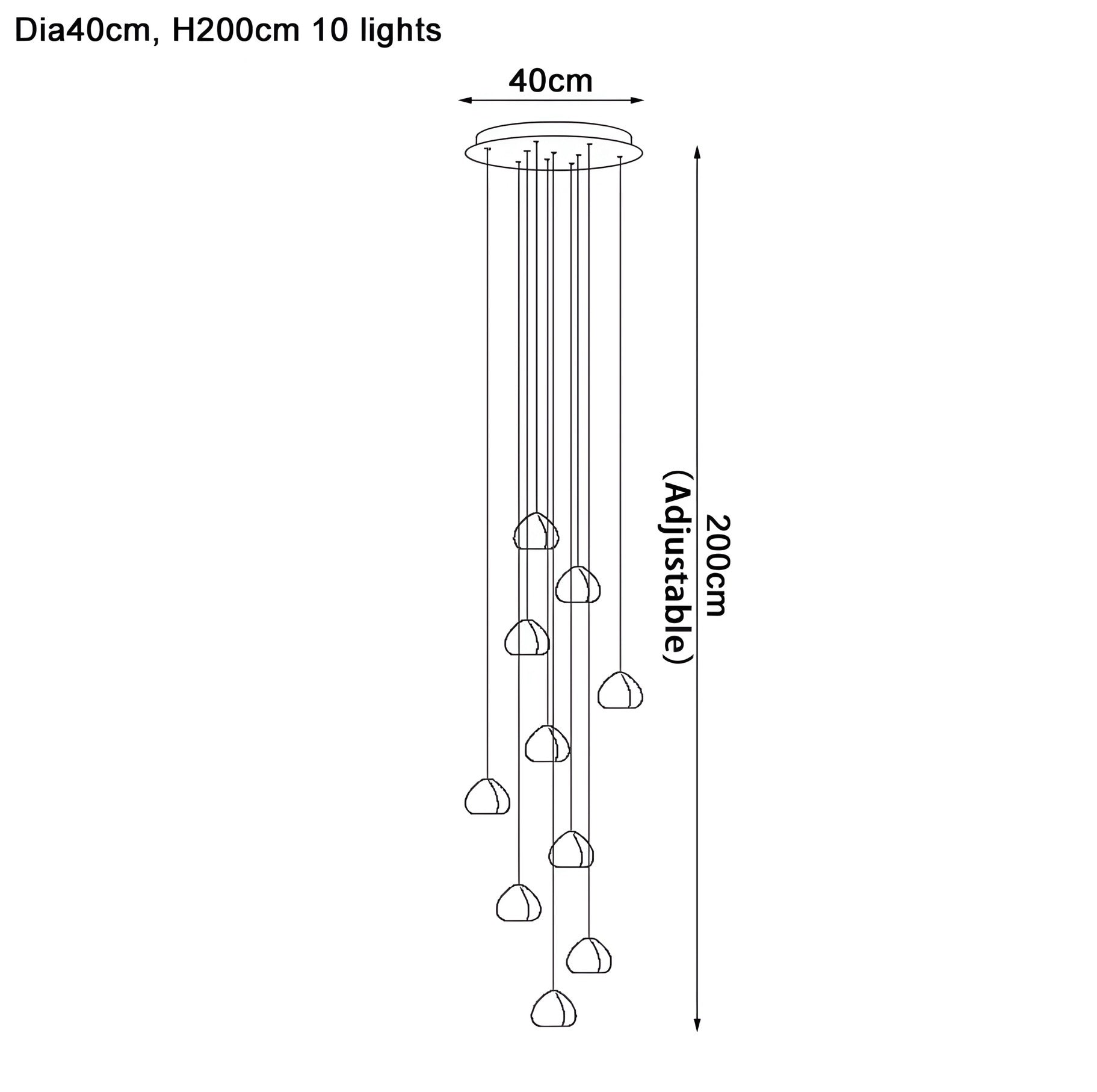 Designer chandelier Fondera