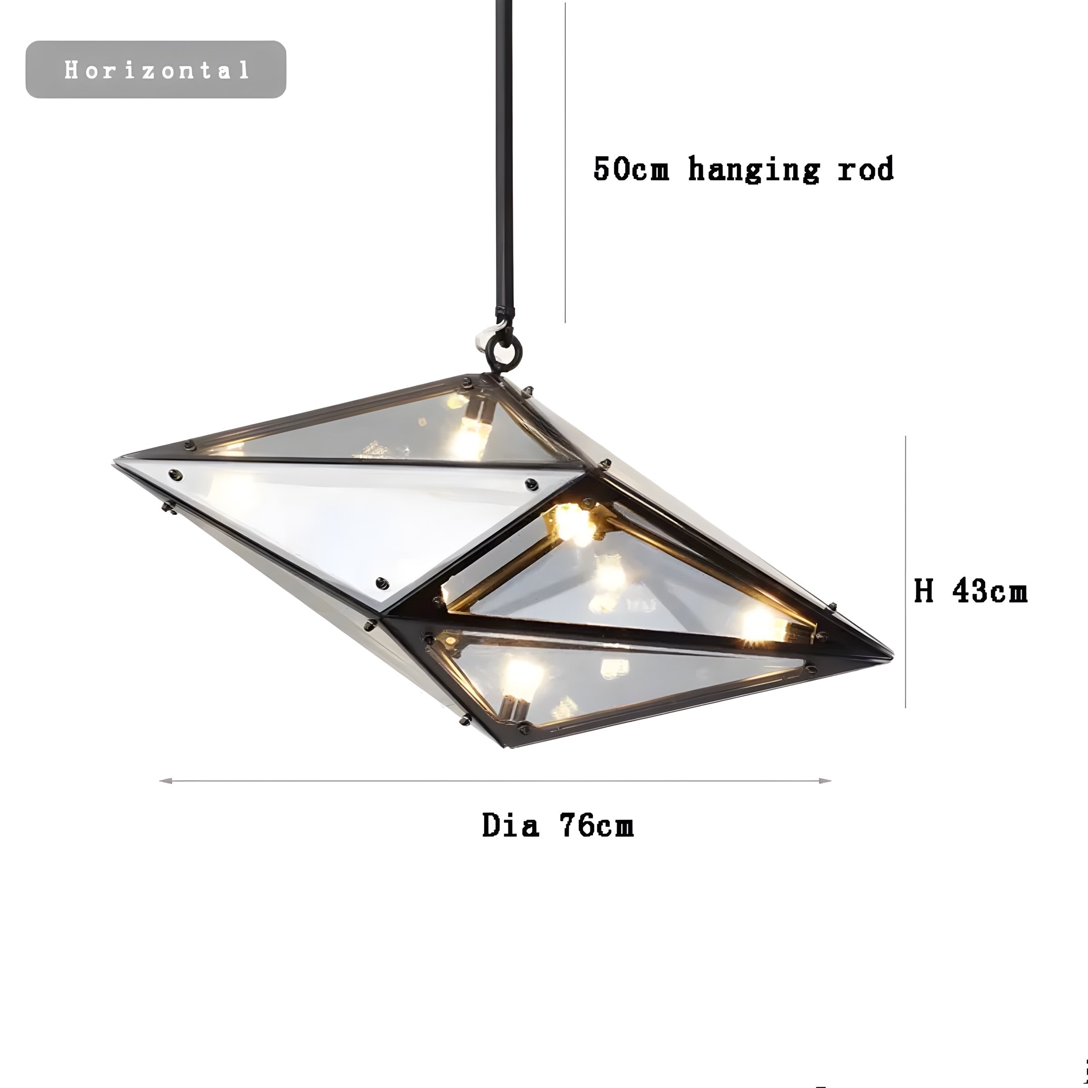 Modern Pendant Lamp Diamante Grezzo