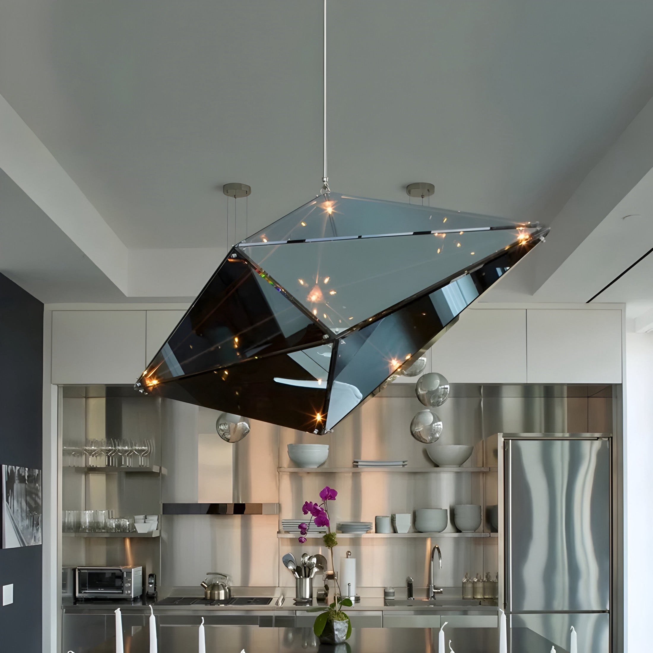 Modern Pendant Lamp Diamante Grezzo