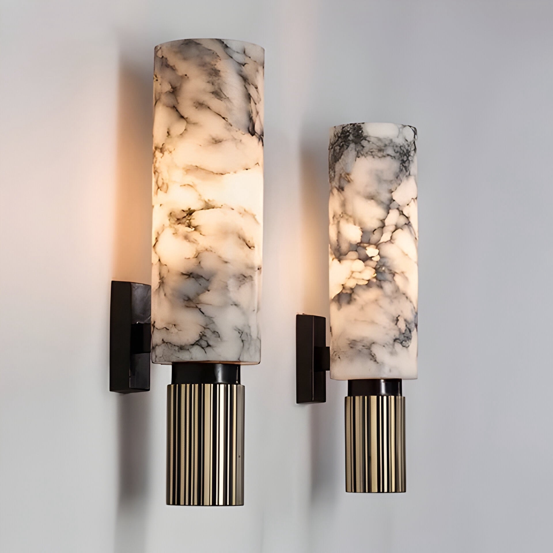 Deluxe marble wall light