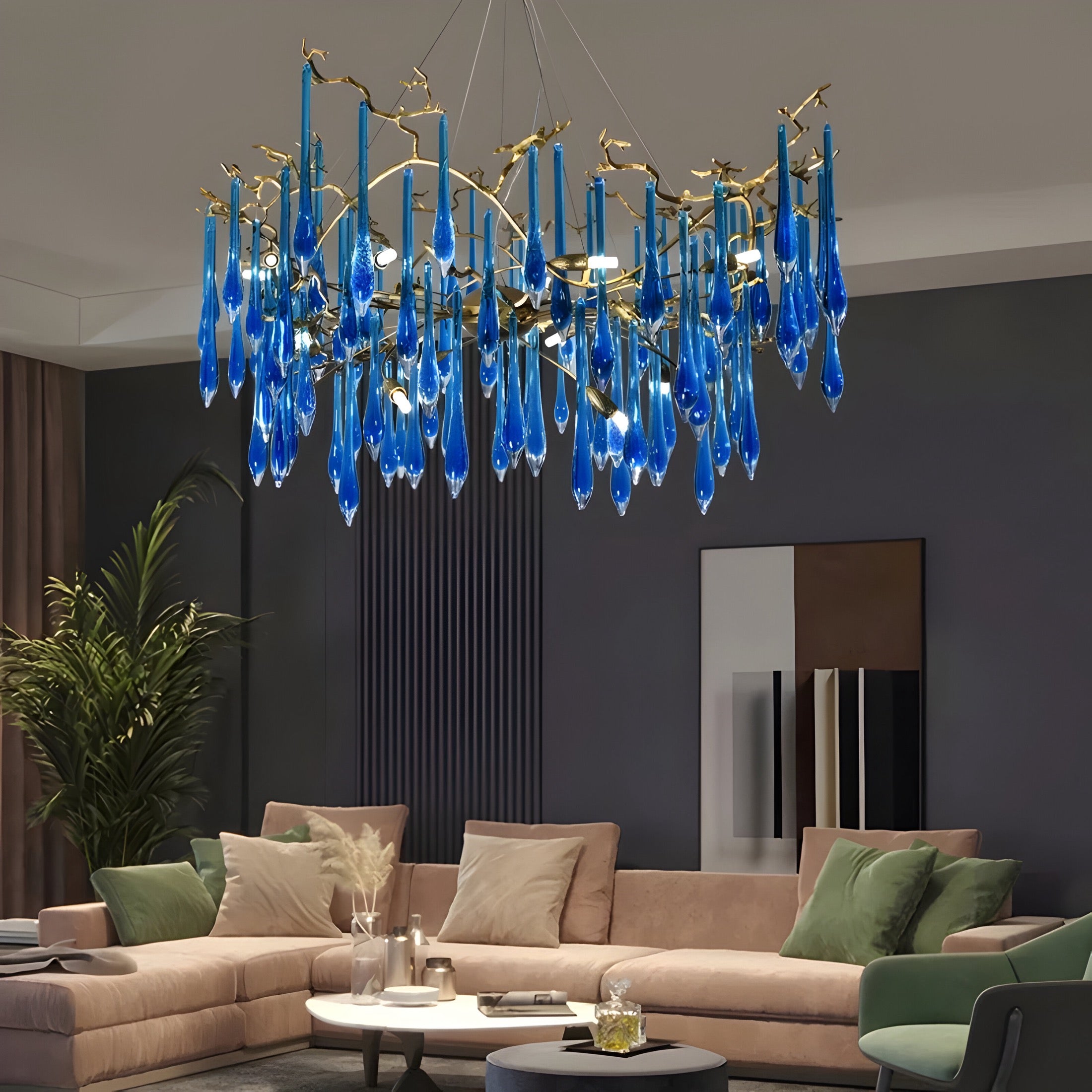 Designer chandelier Felice Bleu BUYnBLUE