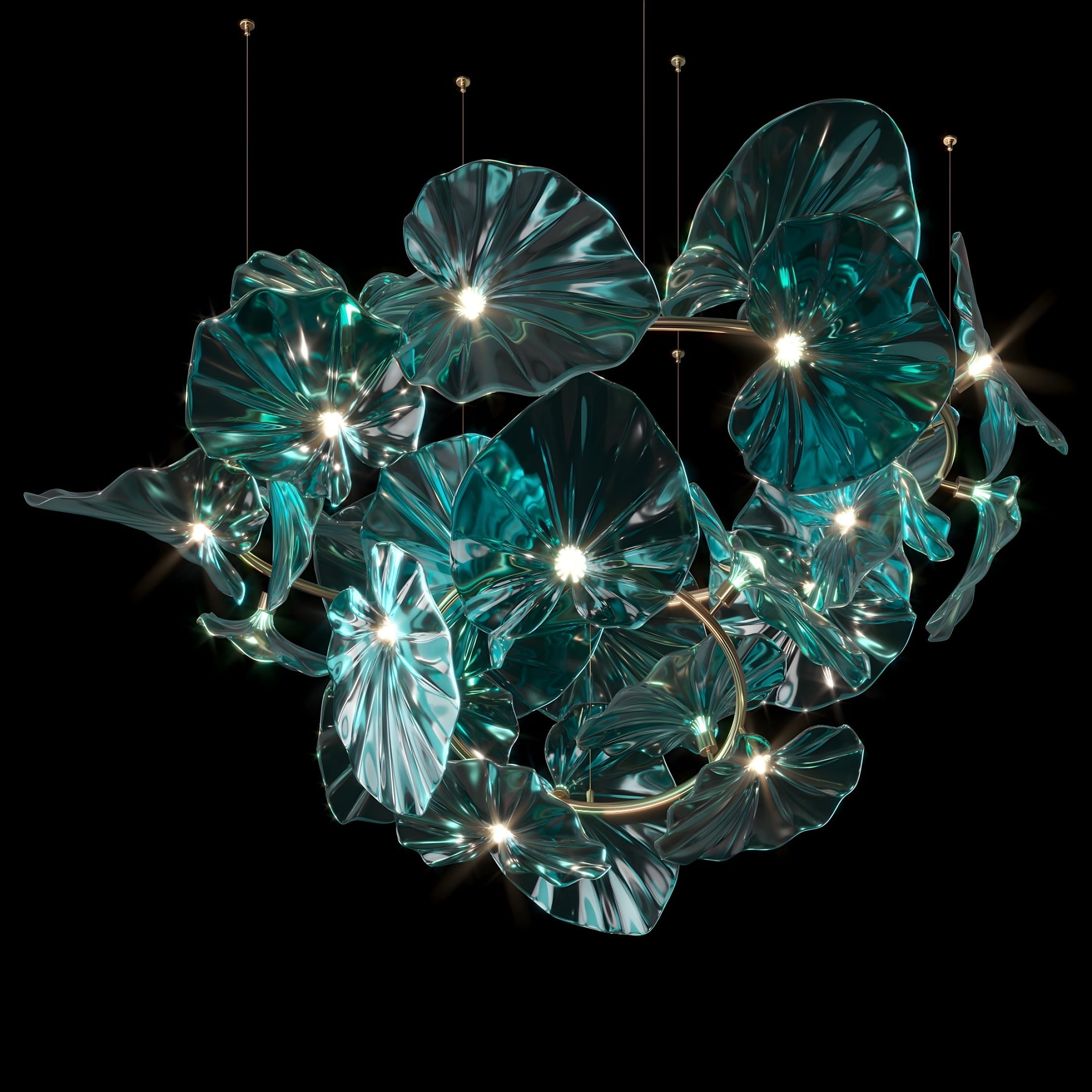 Designer chandelier Ninfea Verde BUYnBLUE