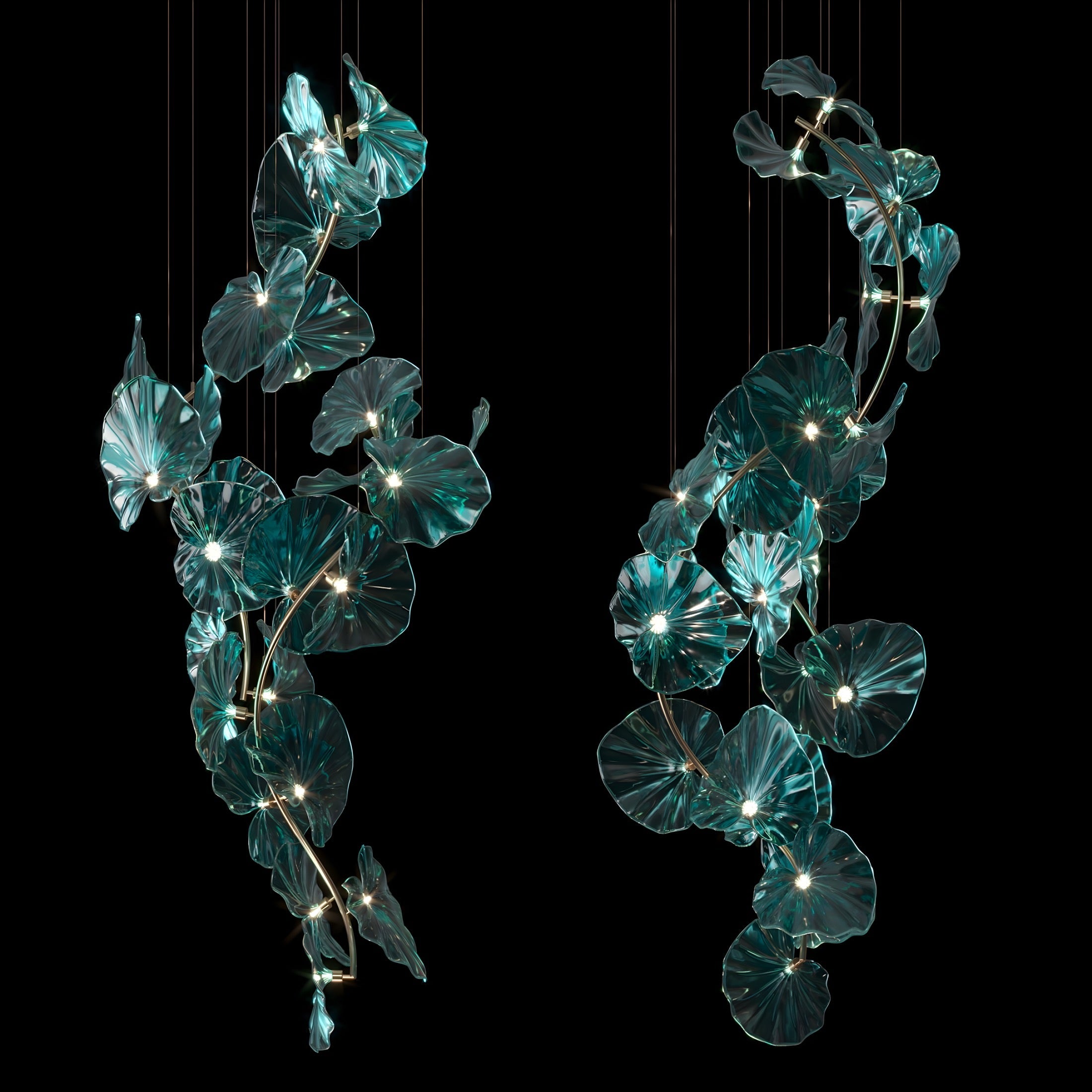 Designer chandelier Ninfea Verde BUYnBLUE