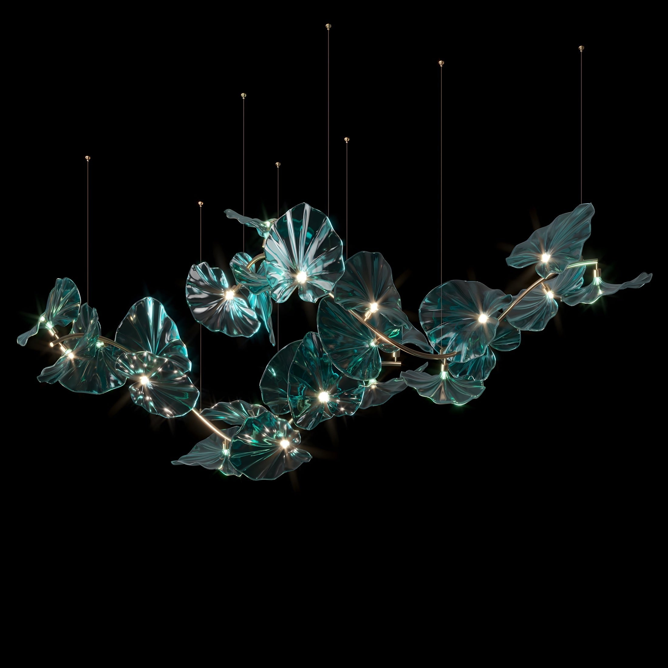 Designer chandelier Ninfea Verde BUYnBLUE