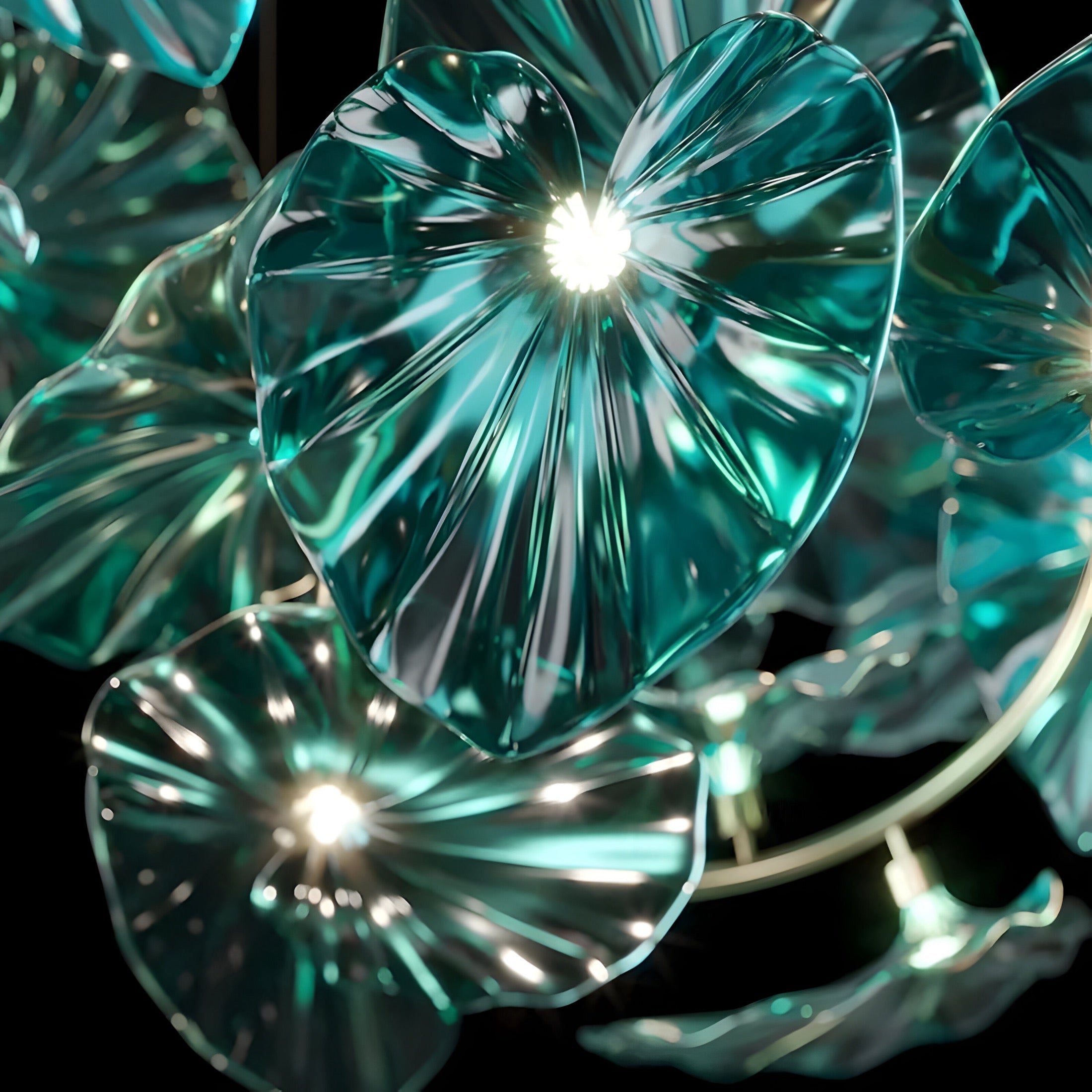 Designer chandelier Ninfea Verde BUYnBLUE