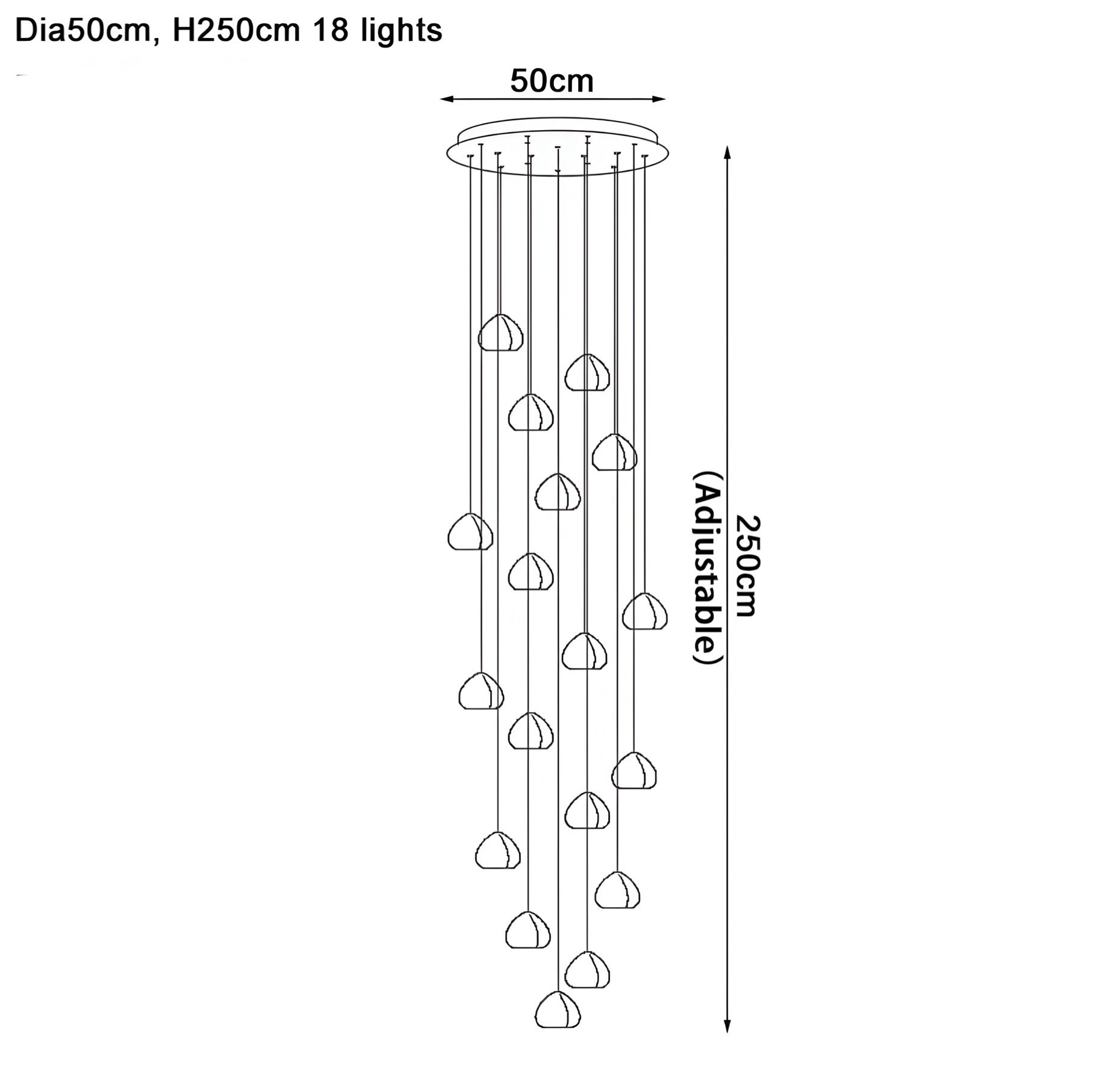 Designer chandelier Fondera