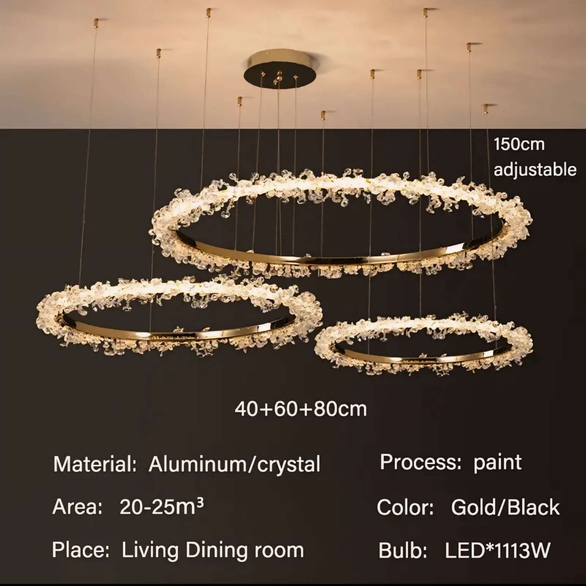 Pendant Lamp Halo Crystal - BUYnBLUE 