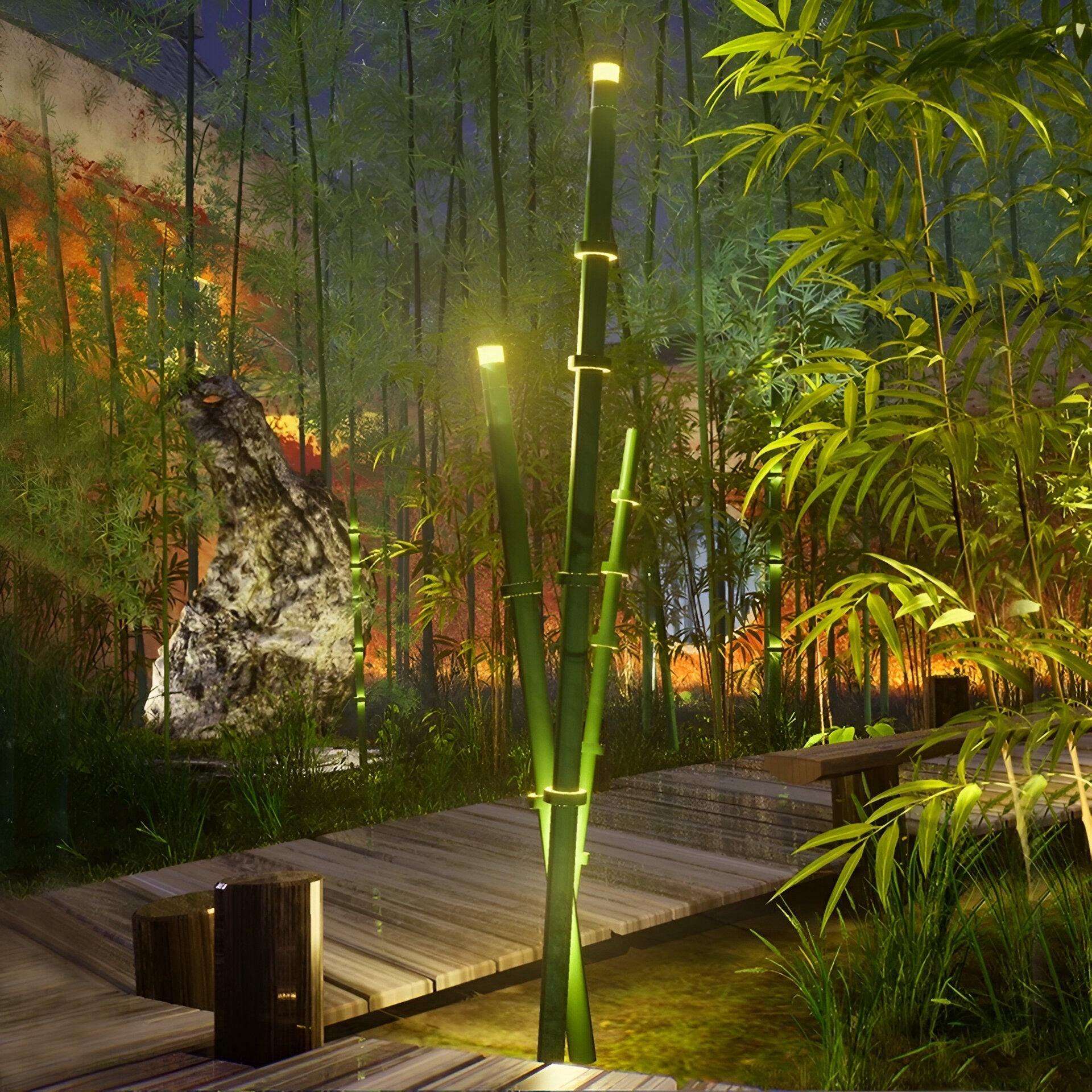 Outdoor Lamp Modern Bamboo