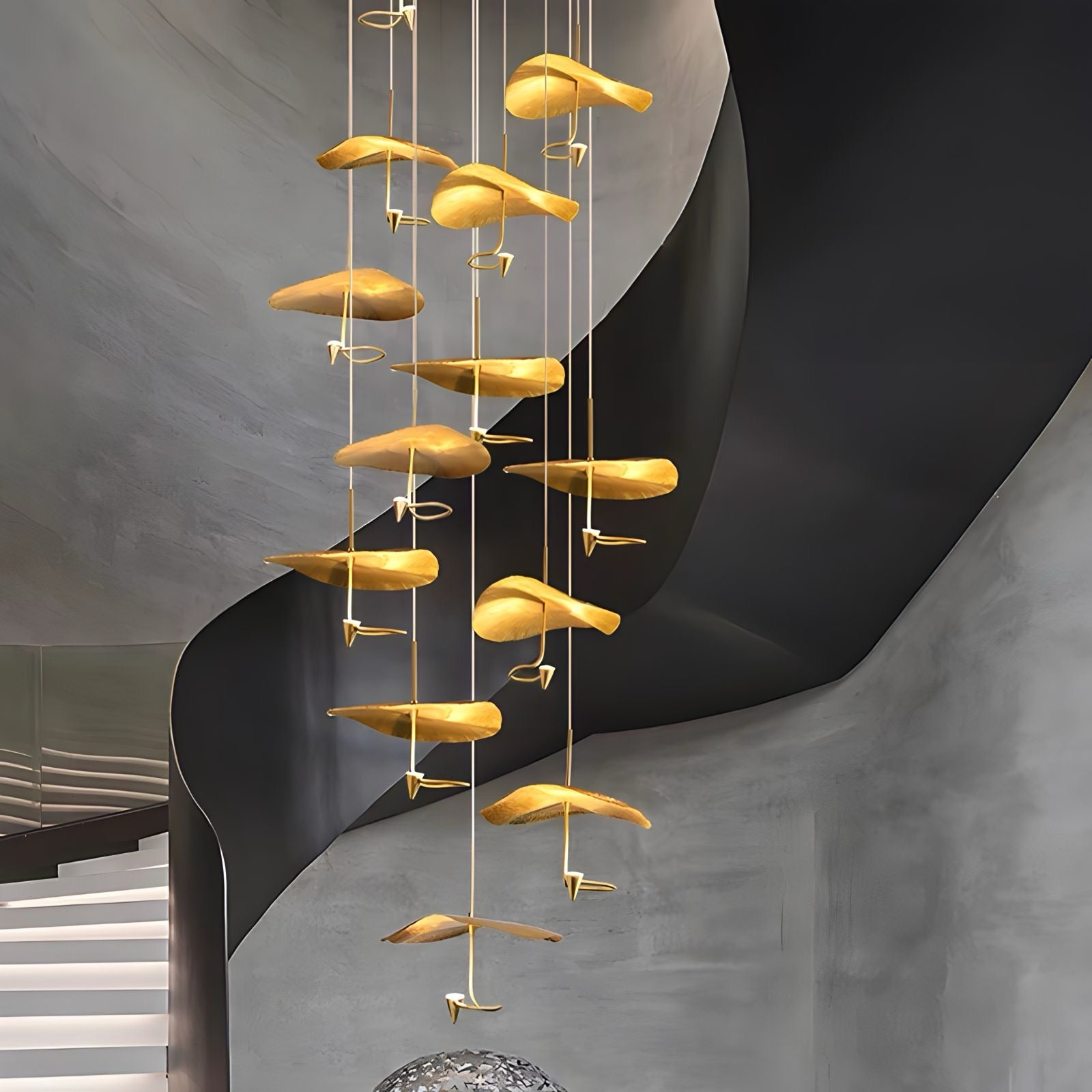 Lotus D'Or chandelier