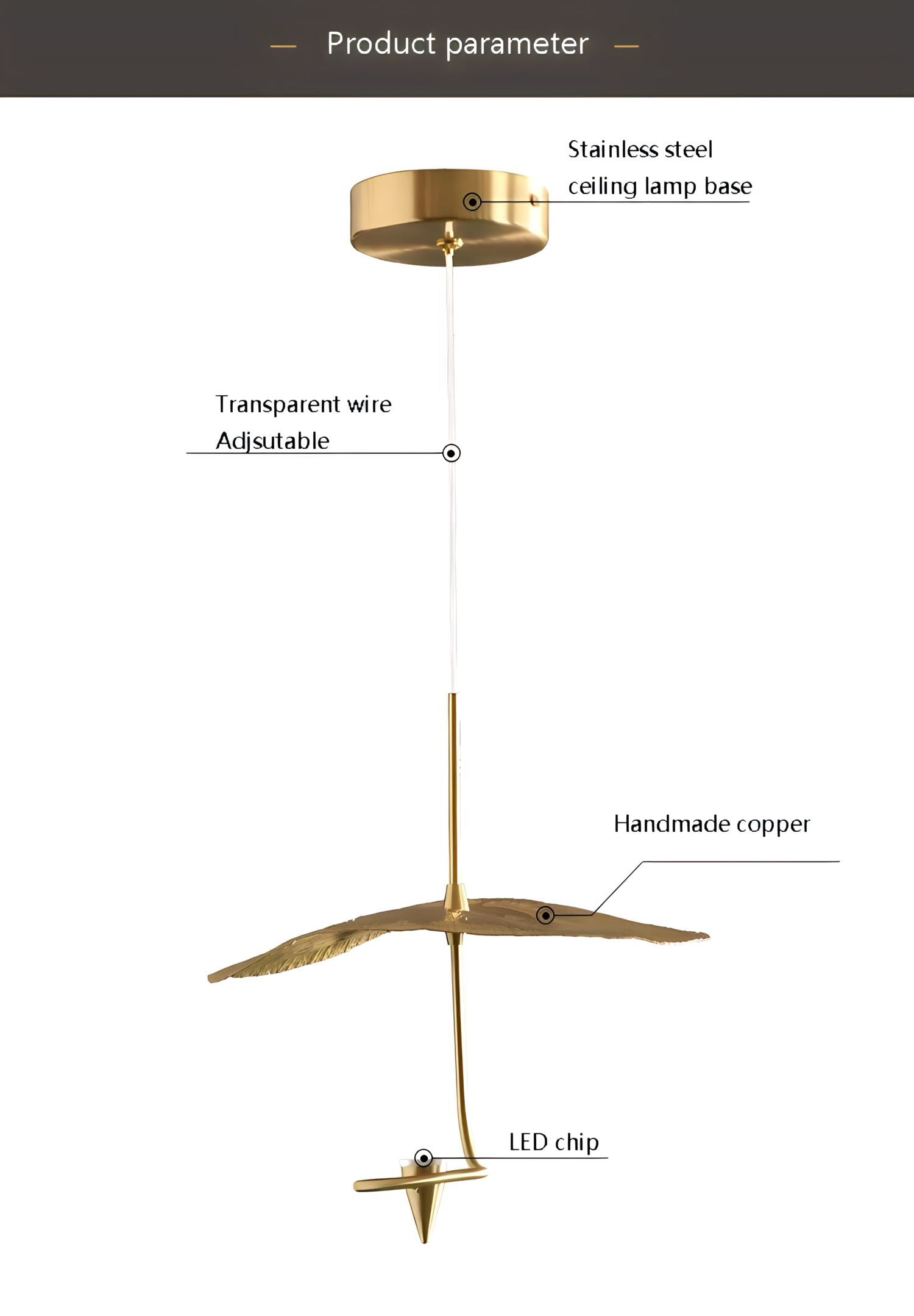 Lotus D'Or chandelier