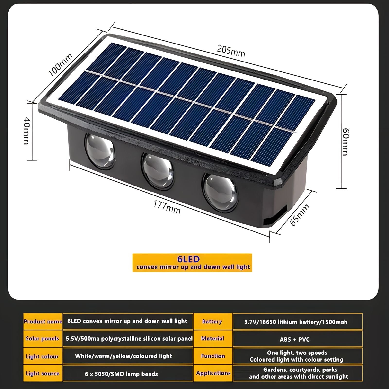 Solar Outdoor Lamp Modern Nova