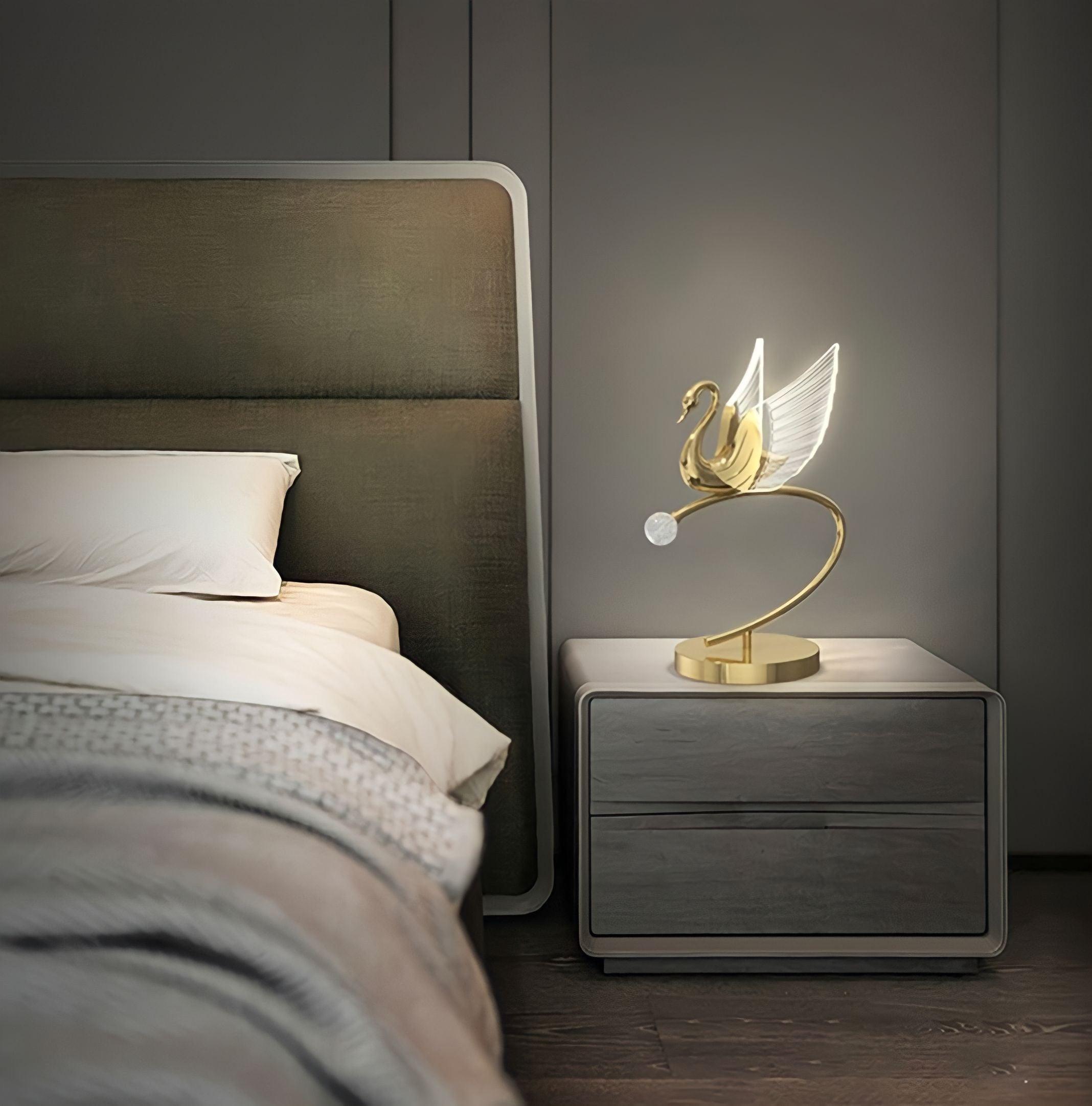 Swan-shaped LED table lamp - BUYnBLUE 