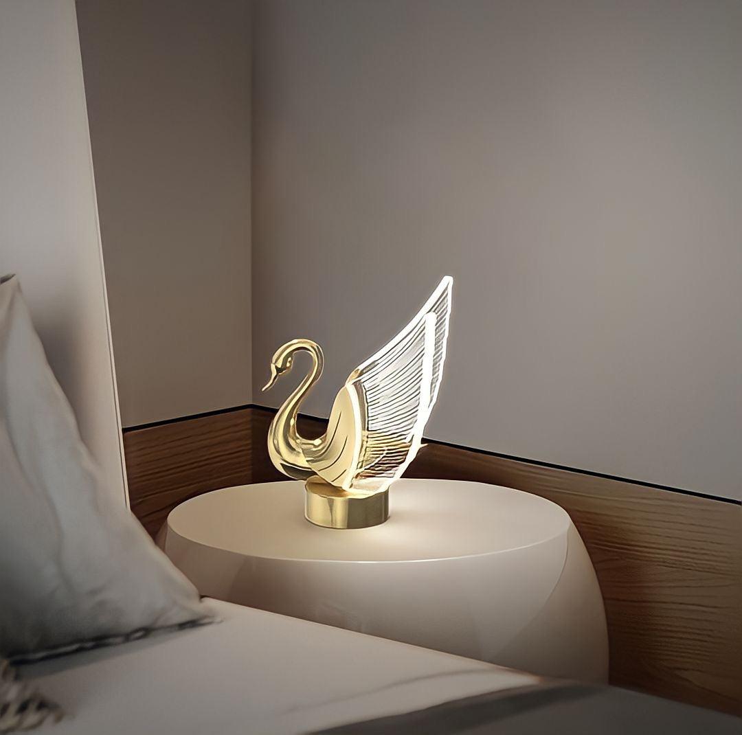 Swan-shaped LED table lamp - BUYnBLUE 