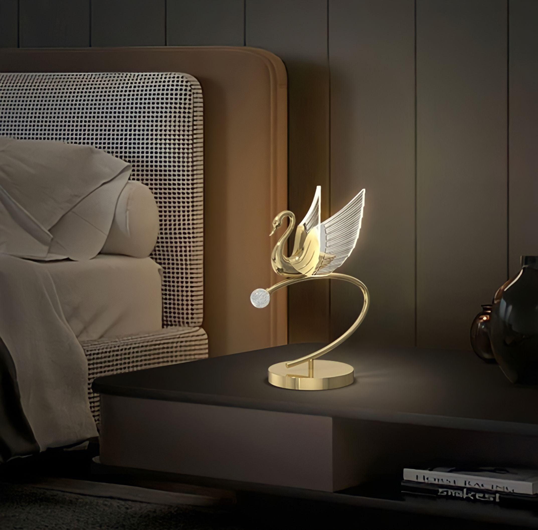 Swan-shaped LED table lamp - BUYnBLUE 