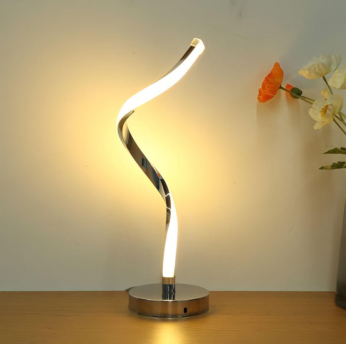 Spiral-look table lamp - BUYnBLUE 