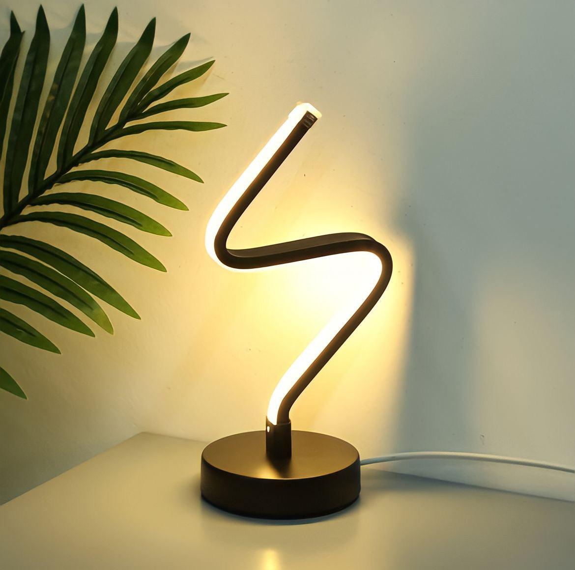 Spiral-look table lamp - BUYnBLUE 