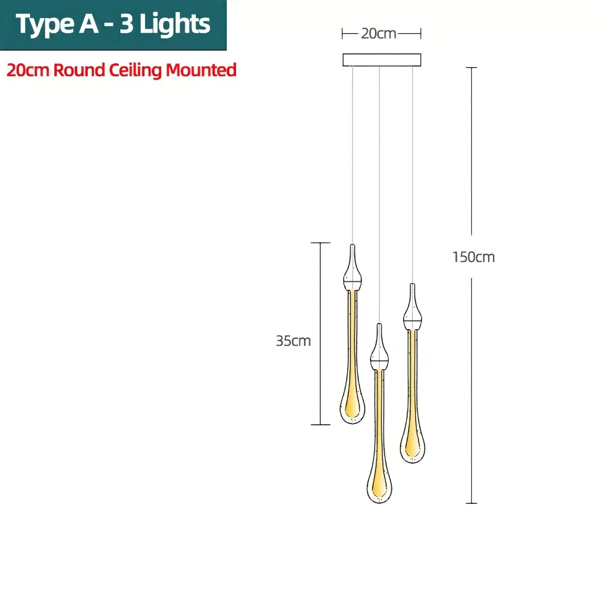 Duplex chandelier Waterdrop - BUYnBLUE 